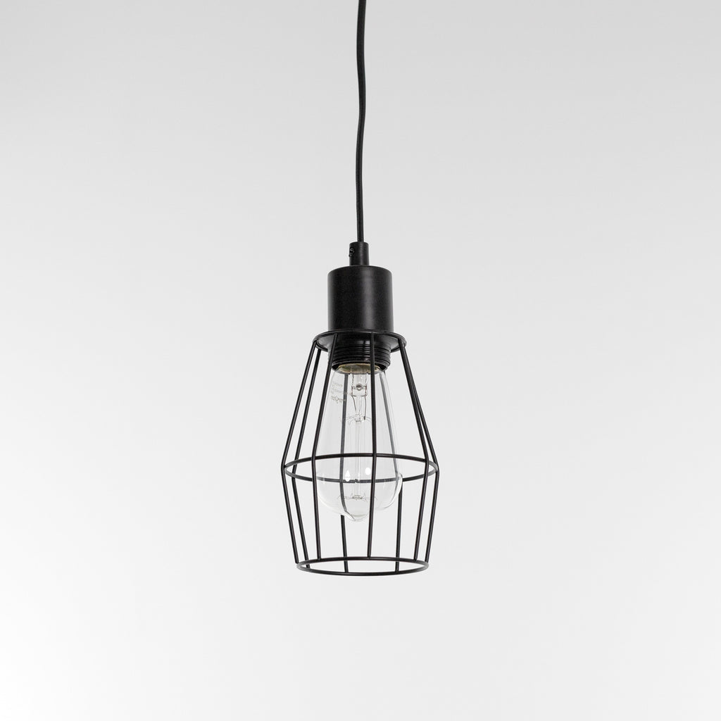 Watson Industrial Cage Pendant Light - Stylish Black Fixture