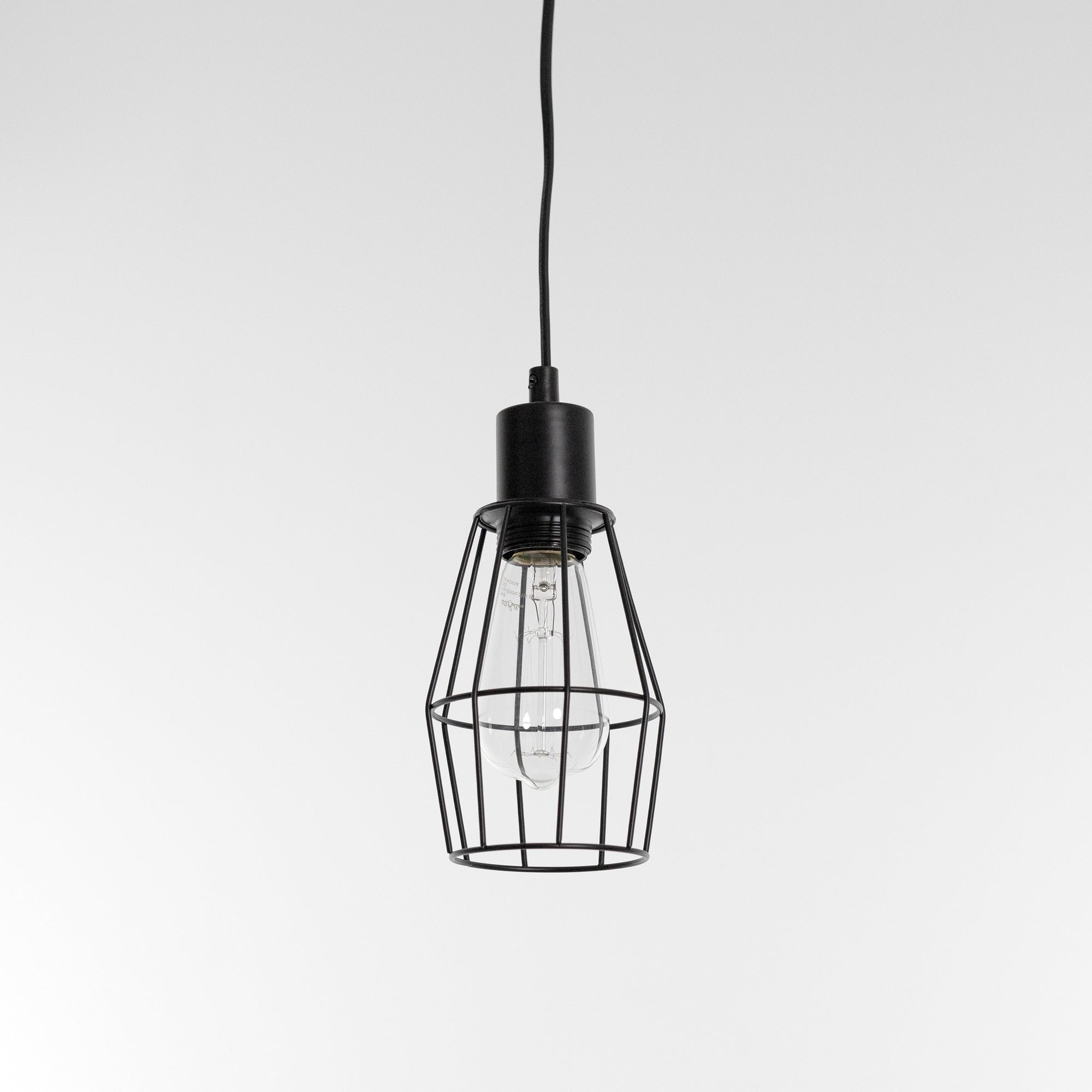 Watson Industrial Cage Pendant Light - Stylish Black Fixture