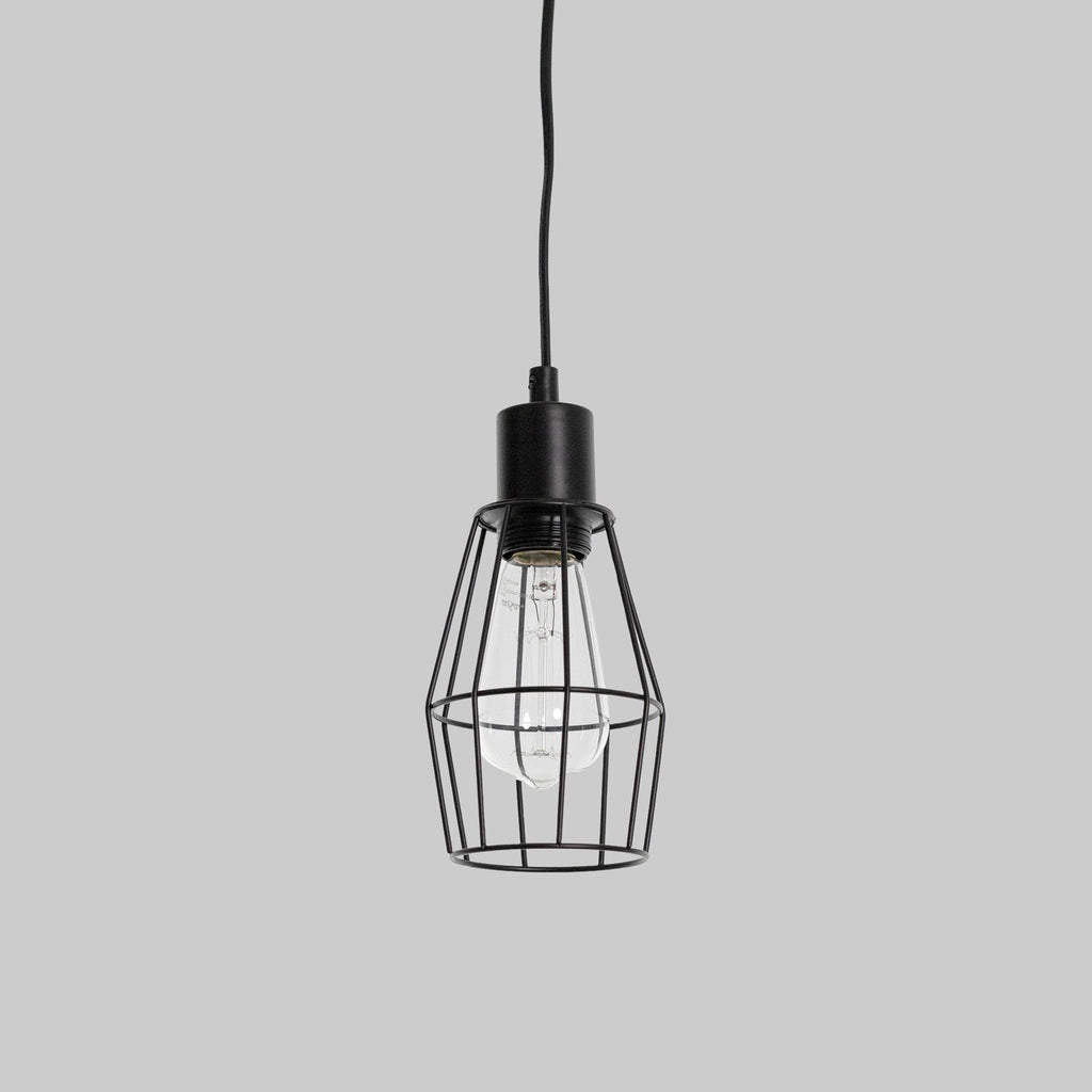 Watson Industrial Cage Pendant Light - Stylish Black Fixture