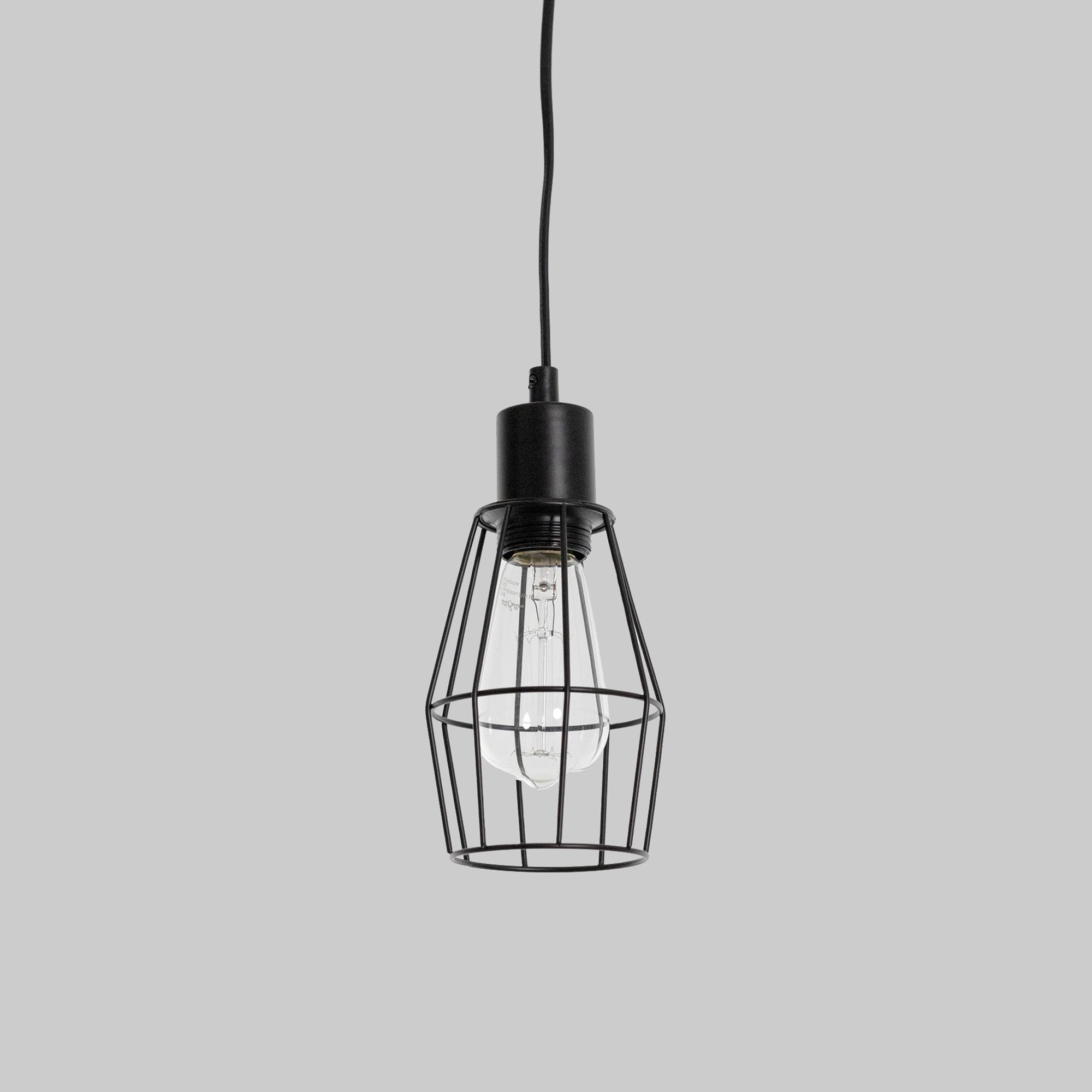 Watson Industrial Cage Pendant Light - Stylish Black Fixture