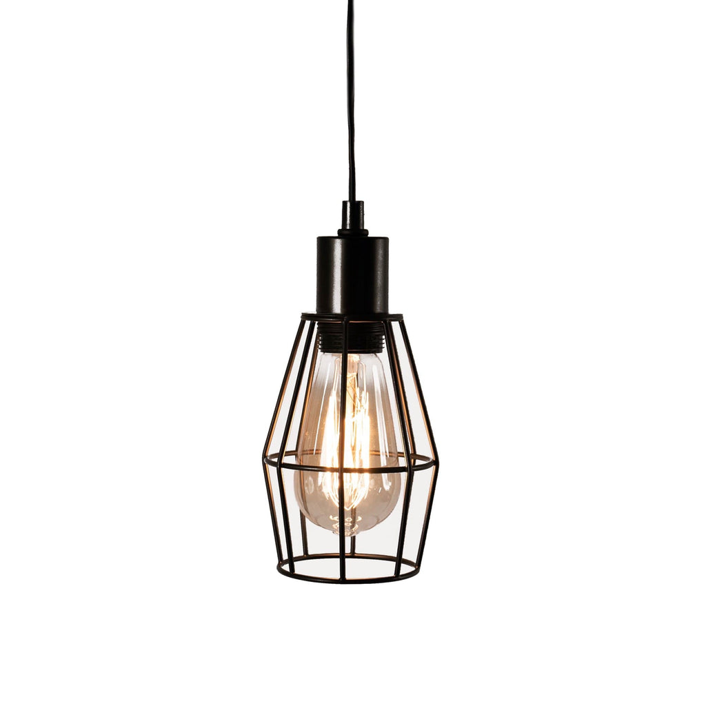 Watson Industrial Cage Pendant Light - Stylish Black Fixture