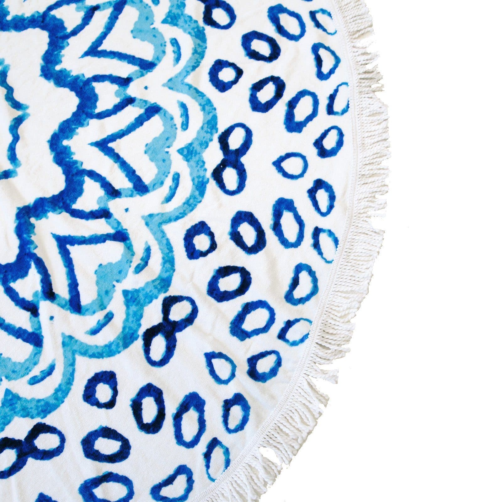 Luxurious Round Beach Towel & Picnic Blanket - Watercolour Design