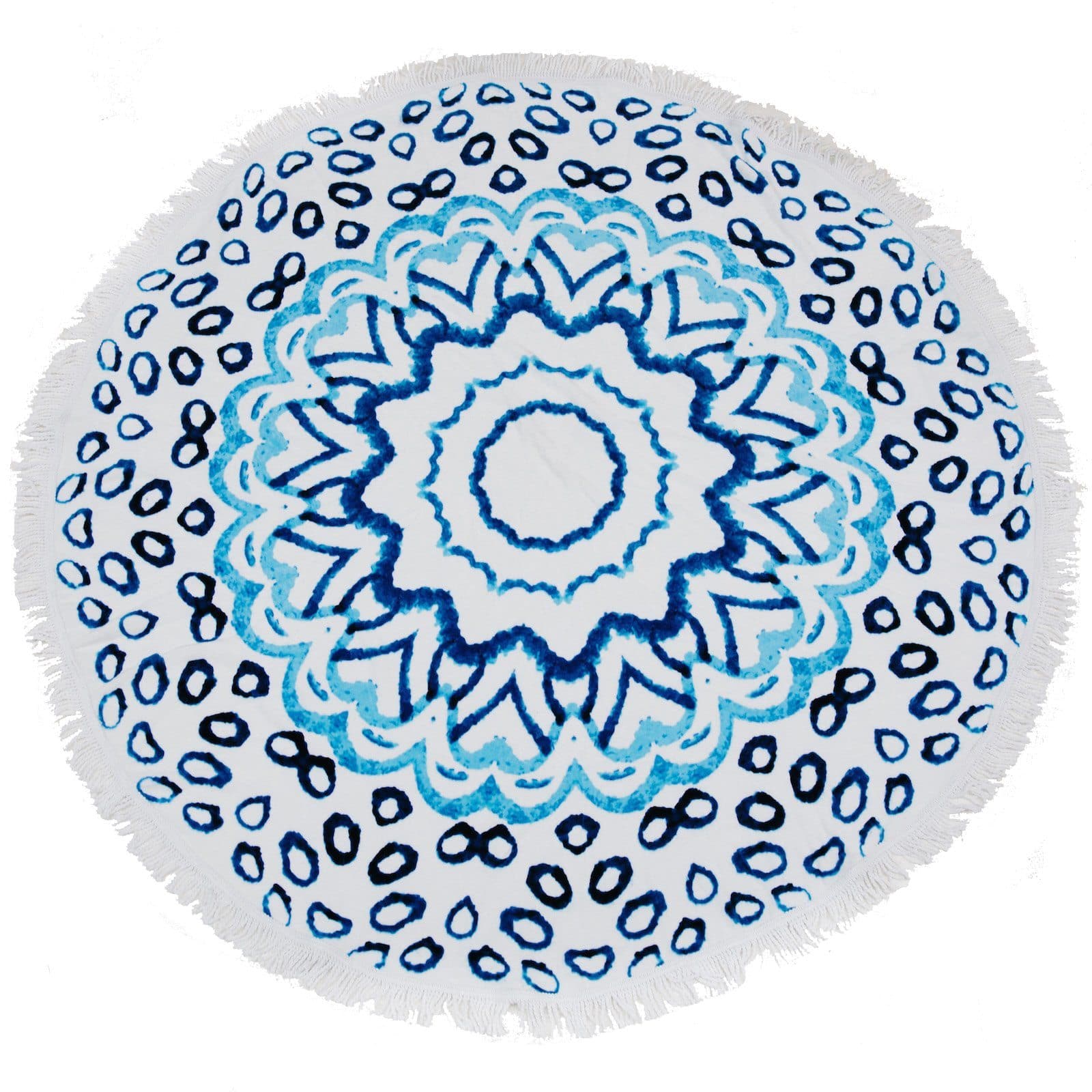 Luxurious Round Beach Towel & Picnic Blanket - Watercolour Design
