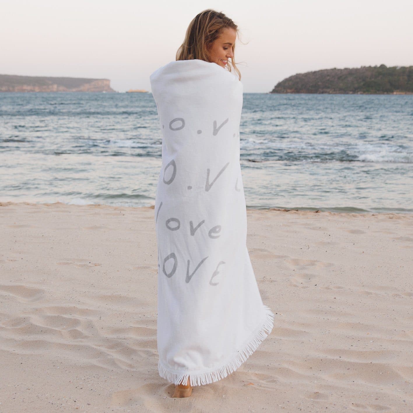 Luxury Round Beach Towel & Picnic Blanket - Love Always