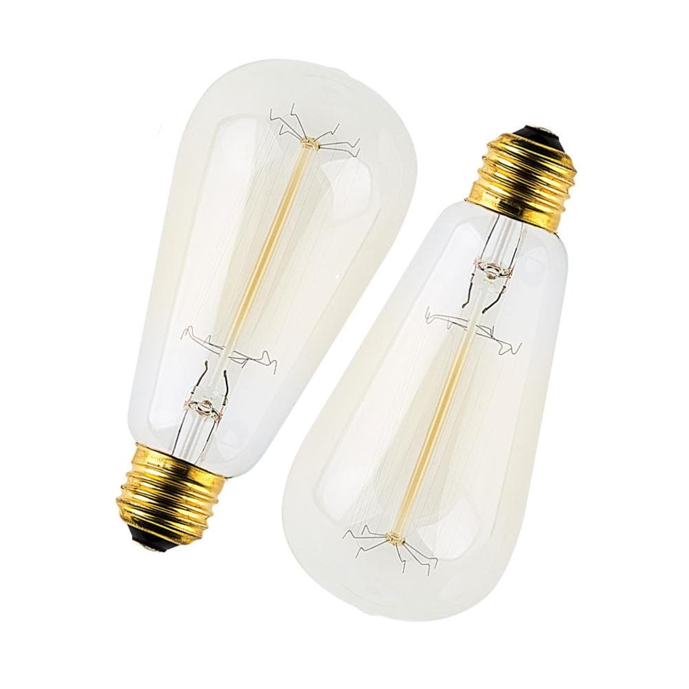 Ivory & Deene Pear Shape E27 Edison Filament Globes - 2 Pack