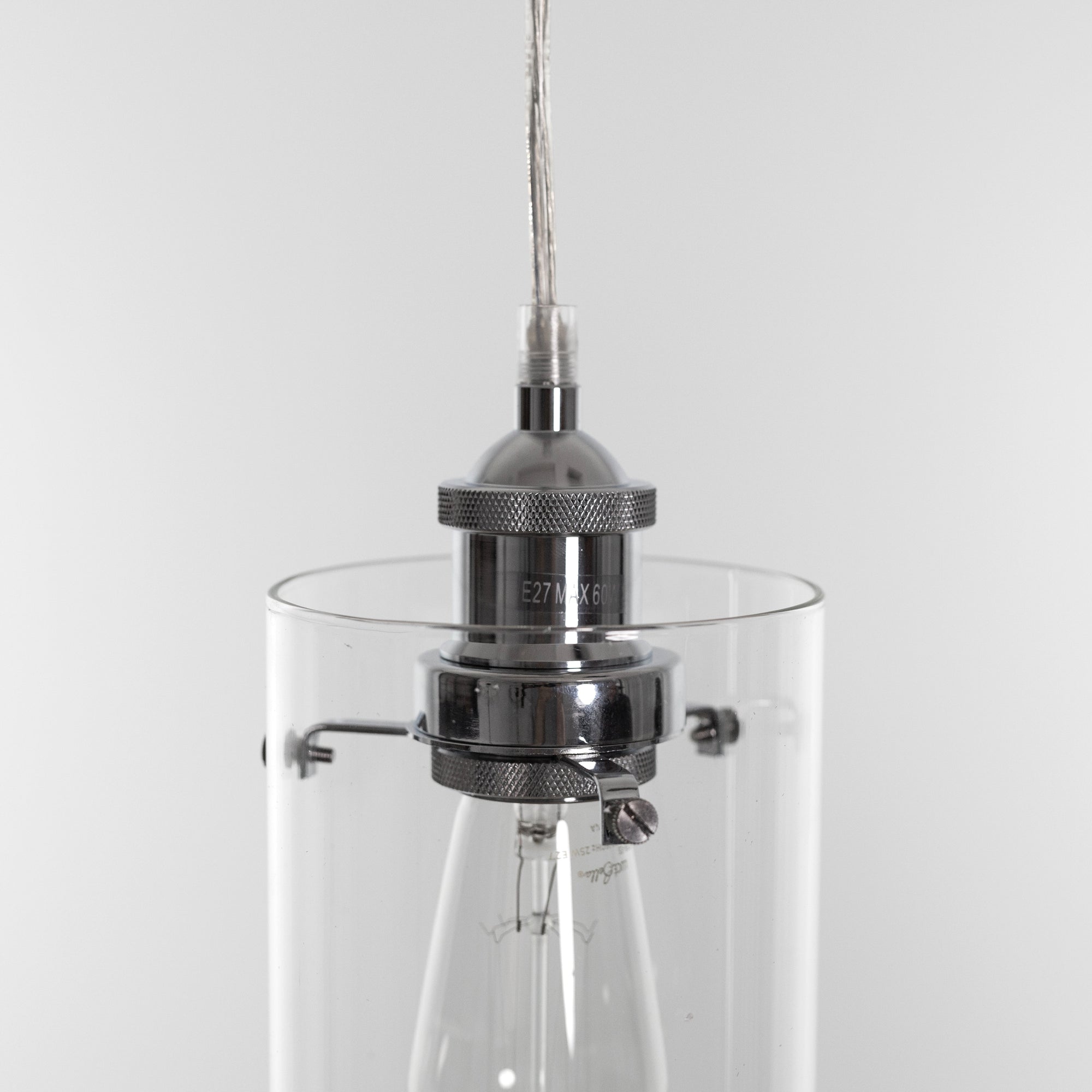 Allira Glass Pendant Light - Elegant Chrome Fixture with Glass Shade