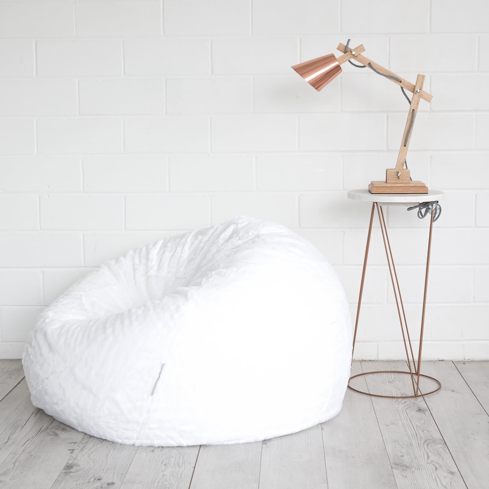 White Cloud Plush Fur Bean Bag for Ultimate Comfort & Style