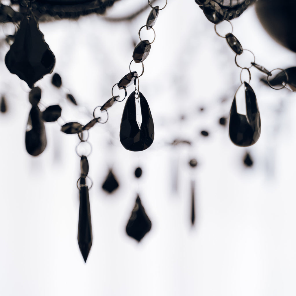 Elegant 12-Light Black Vintage Chandelier for Timeless Style
