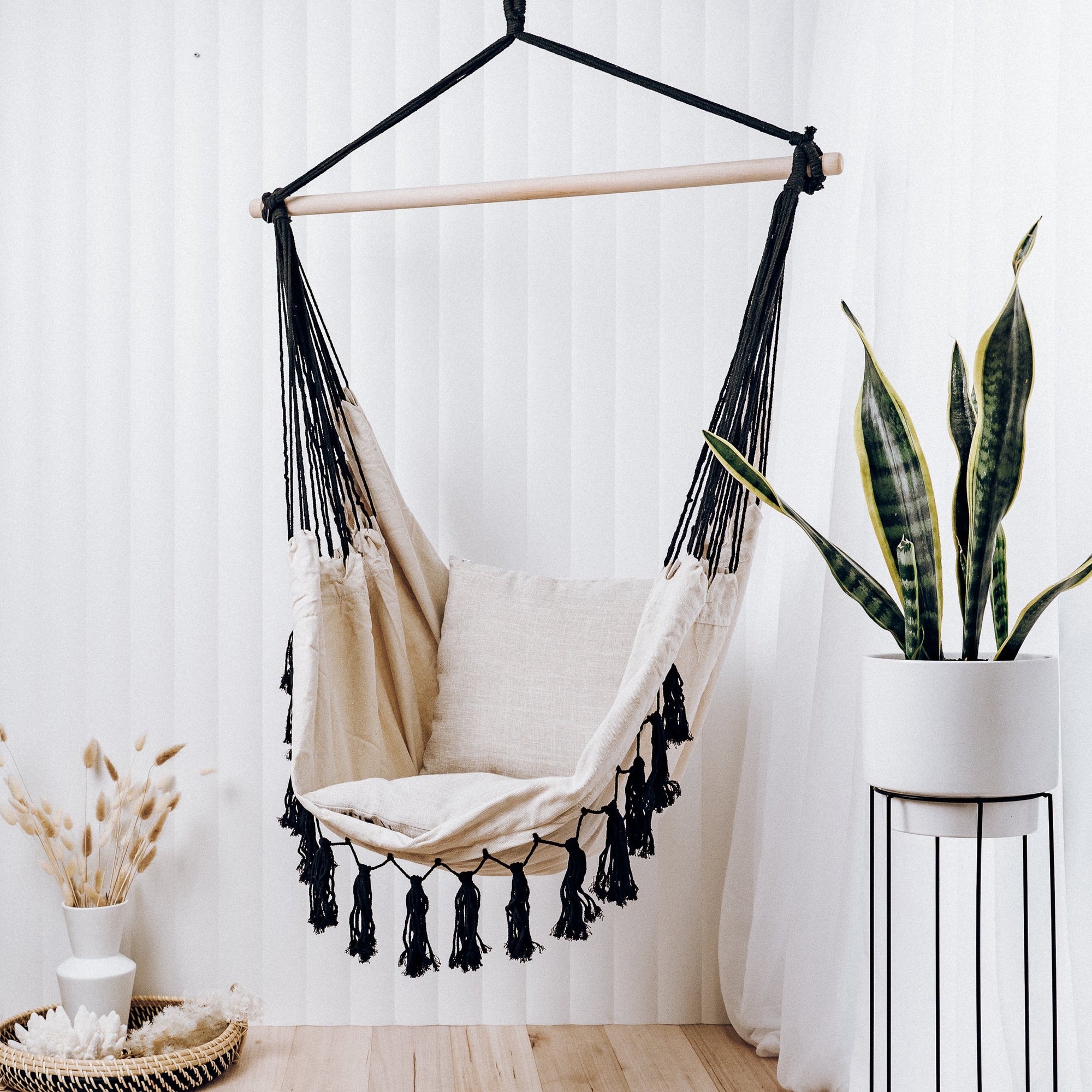 Soho Cream Hammock Chair - Stylish & Durable Indoor/Outdoor Relaxation
