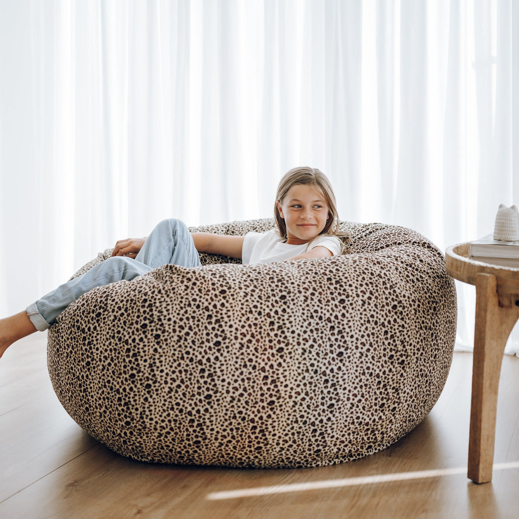 Leopard Print Pierre Bean Bag - Stylish & Comfortable Seating