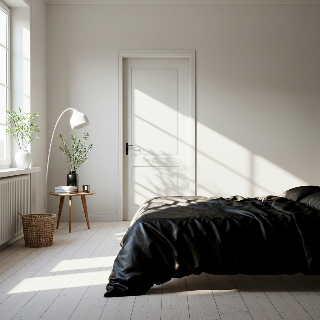 Luxurious Black Bamboo Quilt Cover Set | Hypoallergenic Comfort