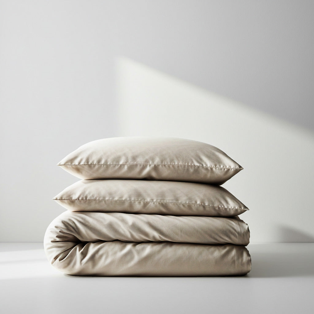 Luxurious Silky Soft Bamboo Quilt Cover Set - Latte Color