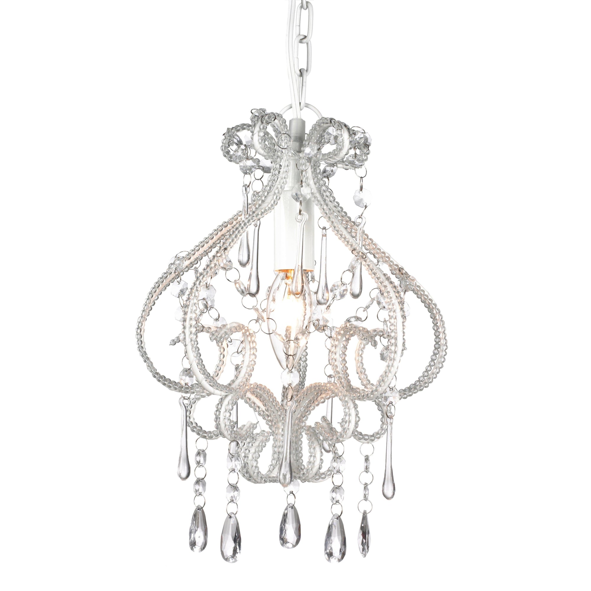 Darling Chandelier - Elegant White Fixture with Adjustable Chain