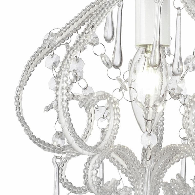 Darling Chandelier - Elegant White Fixture with Adjustable Chain