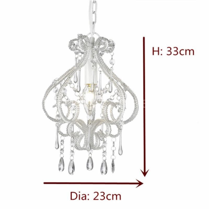 Darling Chandelier - Elegant White Fixture with Adjustable Chain