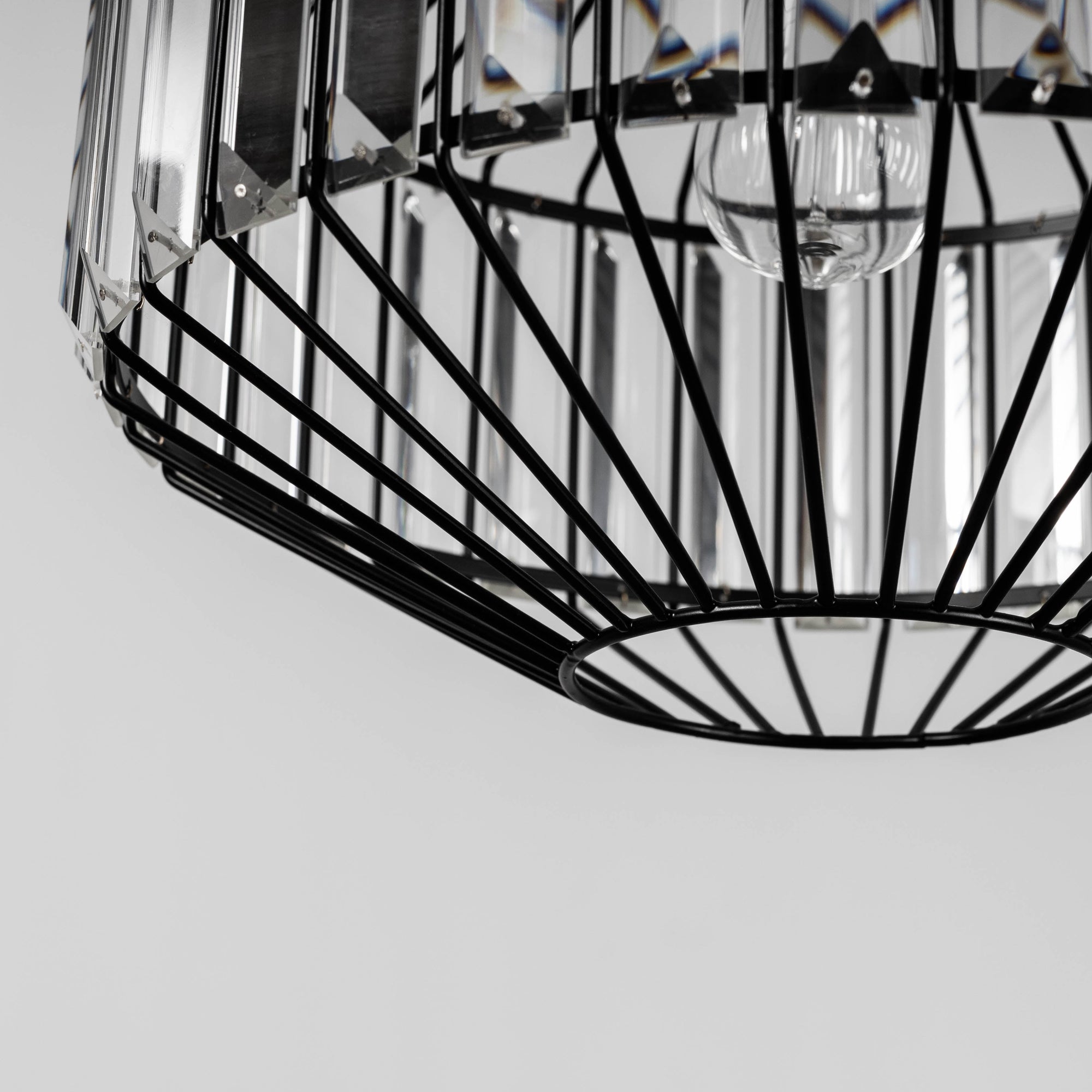 Butler Glass Prism Pendant Light - Stylish Black Fixture
