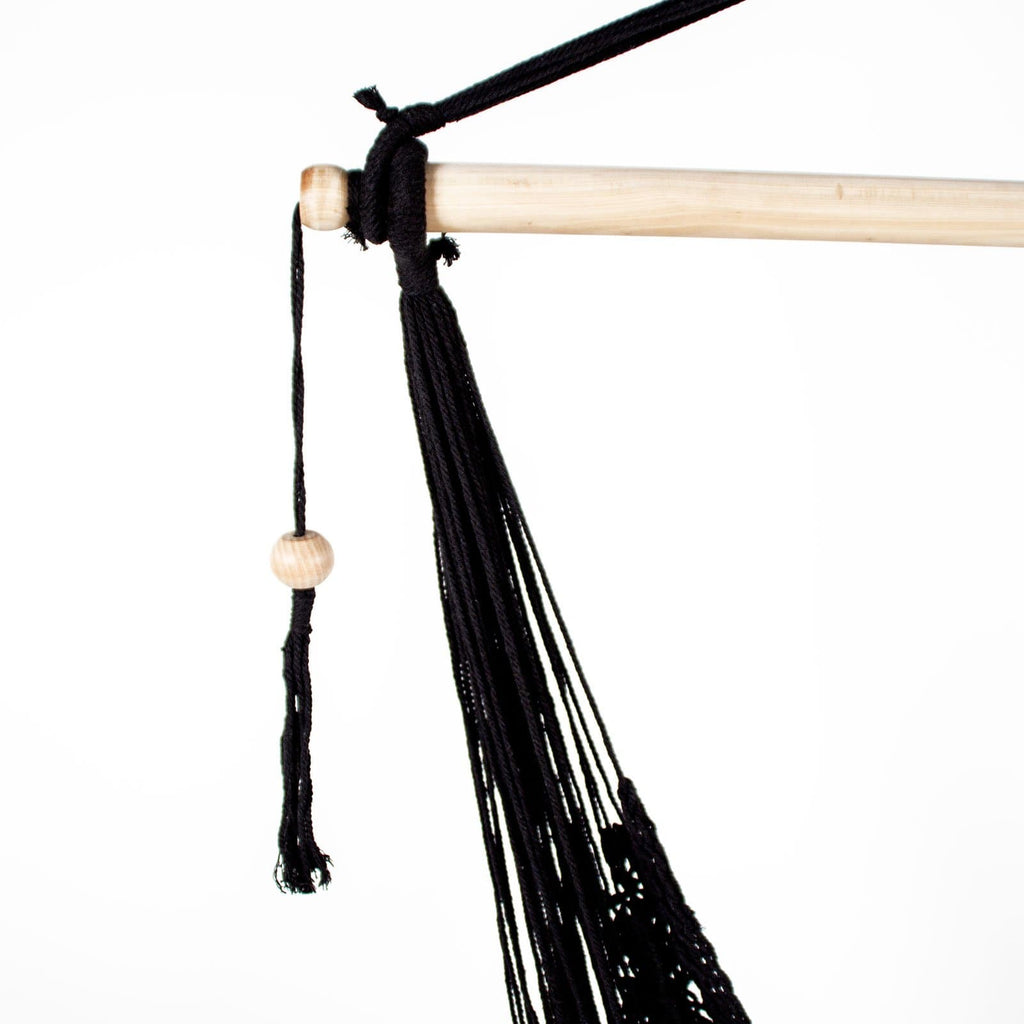 Salvador Black Macrame Hanging Hammock Chair – Stylish & Comfortable