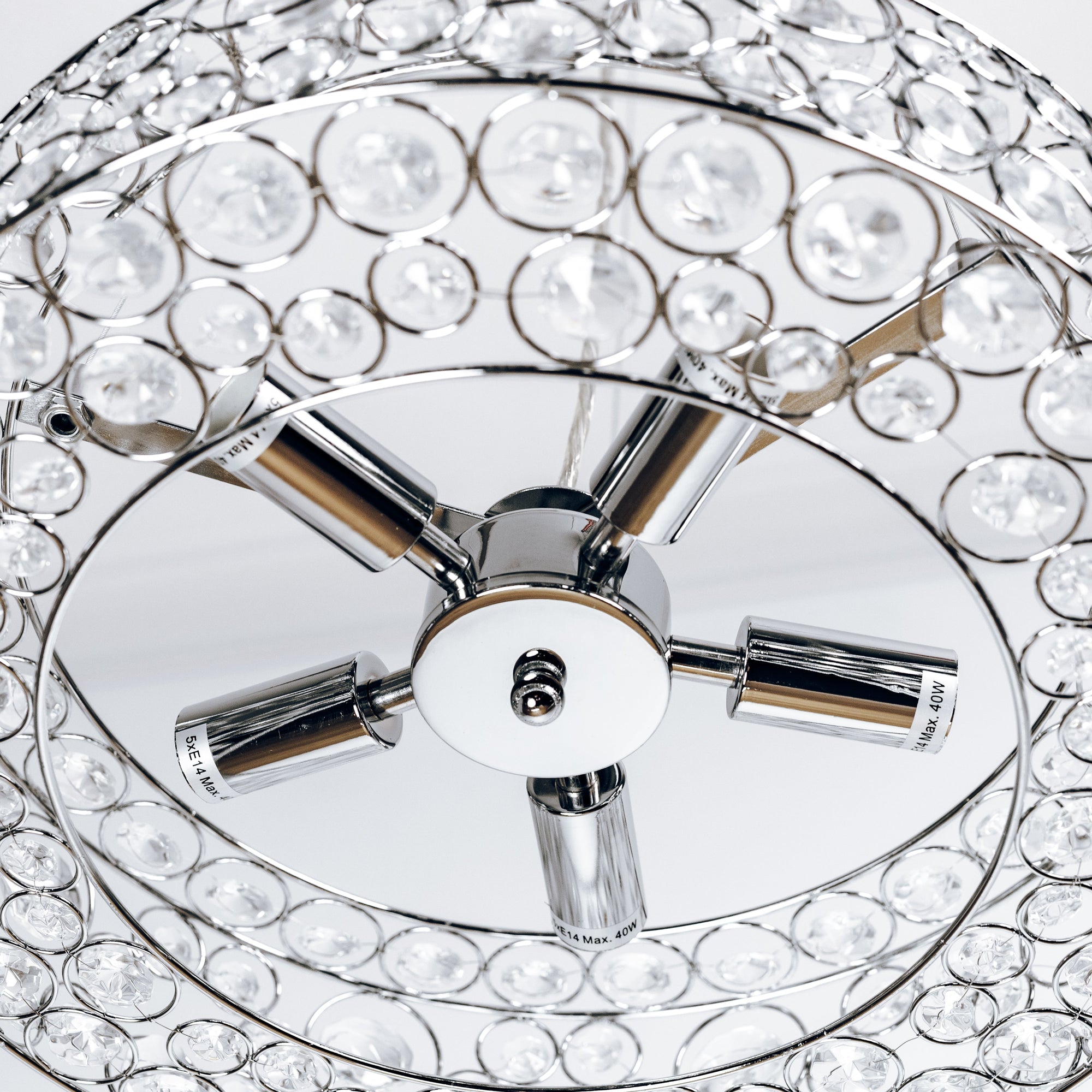 Chateau Crystal Pendant Light - Elegant Chrome Fixture for Modern Homes