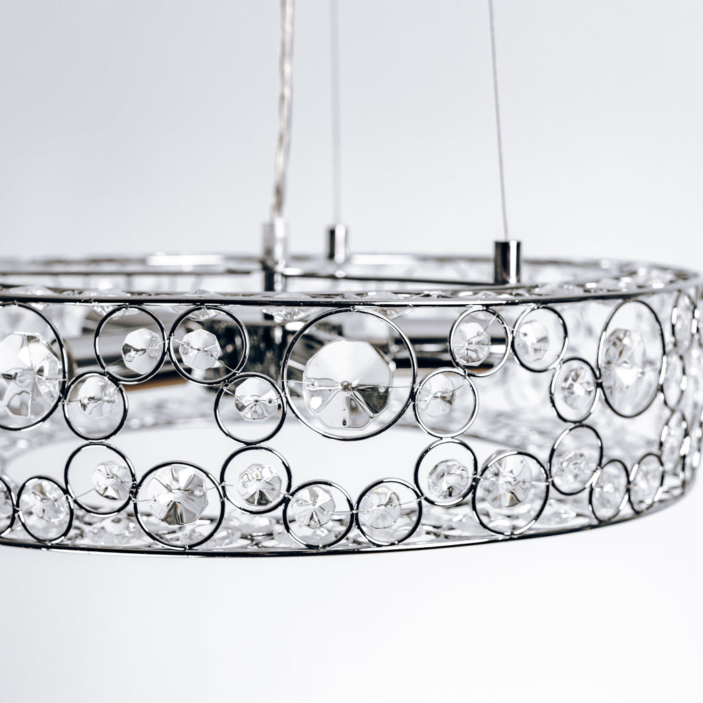 Chateau Crystal Pendant Light - Elegant Chrome Fixture for Modern Homes