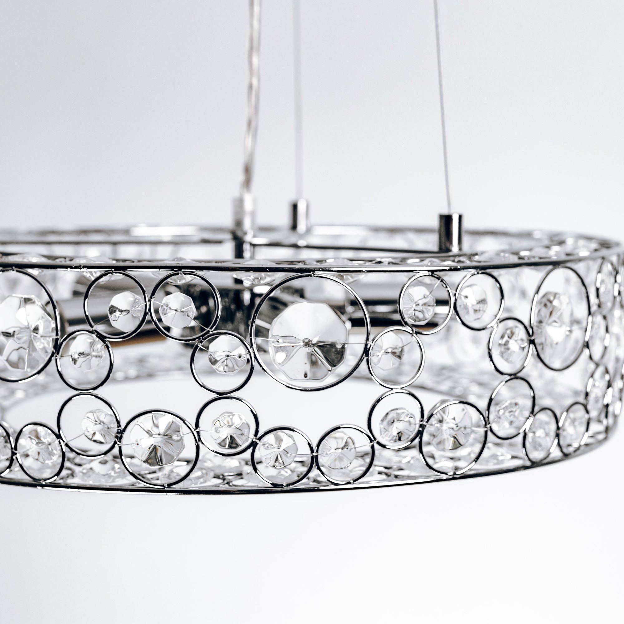 Chateau Crystal Pendant Light - Elegant Chrome Fixture for Modern Homes