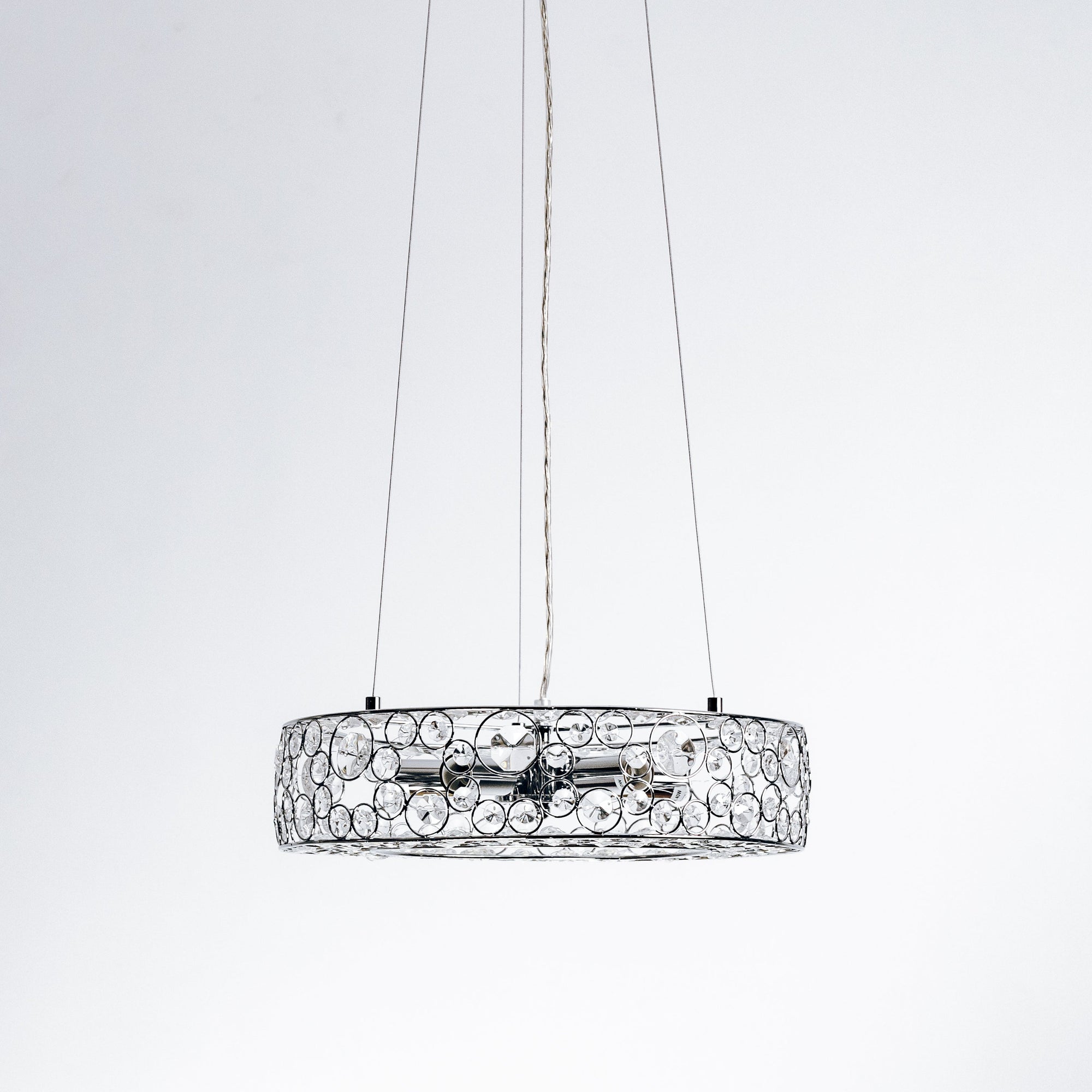 Chateau Crystal Pendant Light - Elegant Chrome Fixture for Modern Homes