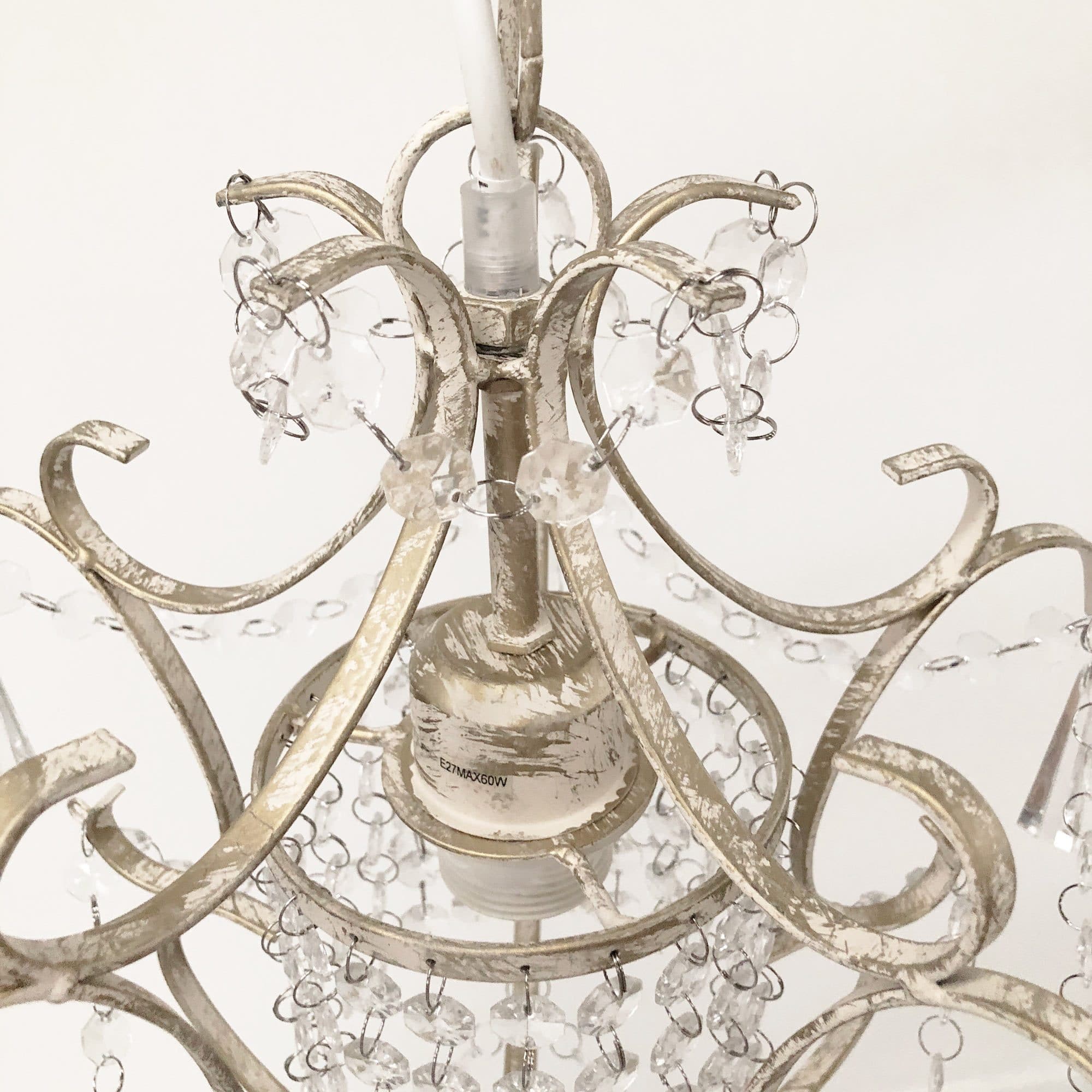 Zara Distressed Cream Chandelier - Elegant Lighting Fixture