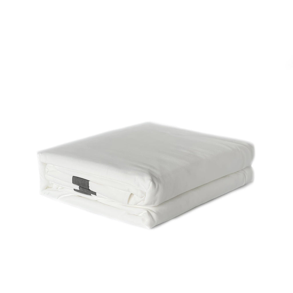 Ava Collection White Quilt Cover Set with Charcoal Trim