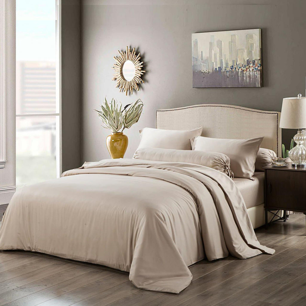 Luxurious Joy Collection Quilt Cover Set - Champagne Latte