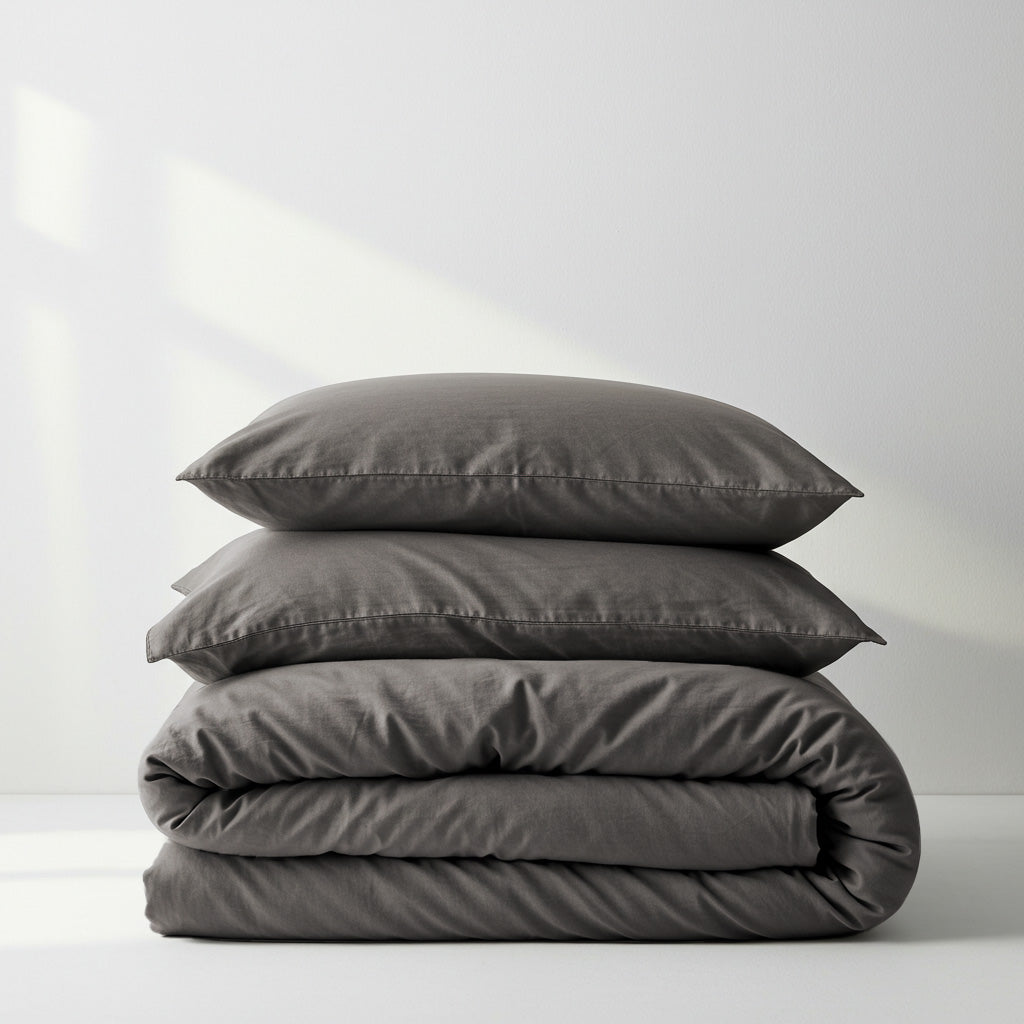 Elegance Redefined: Joy Charcoal Quilt Cover Set by Ivory & Deene