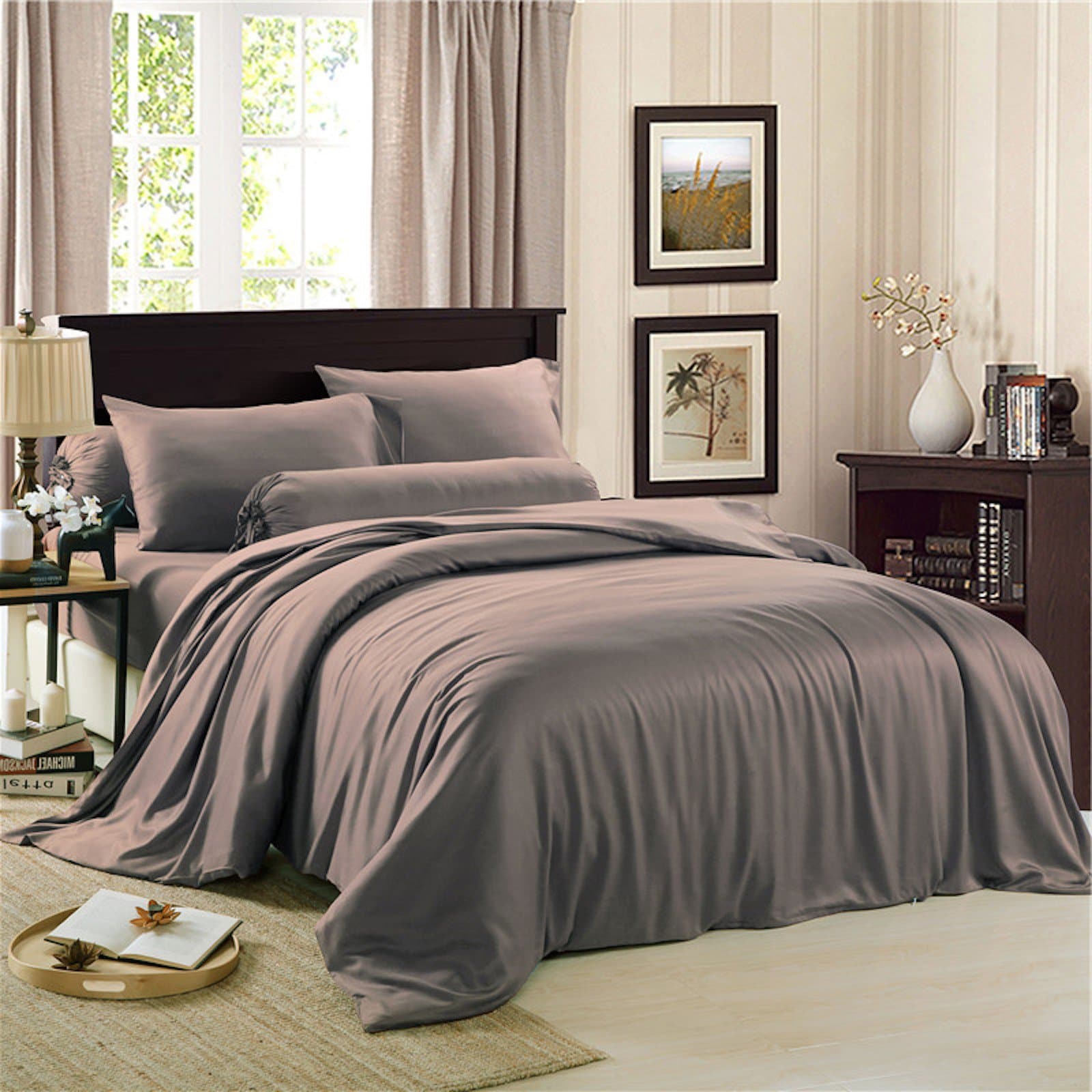 Ivory & Deene Joy Collection Charcoal Grey Sheet Set - Luxurious Comfort