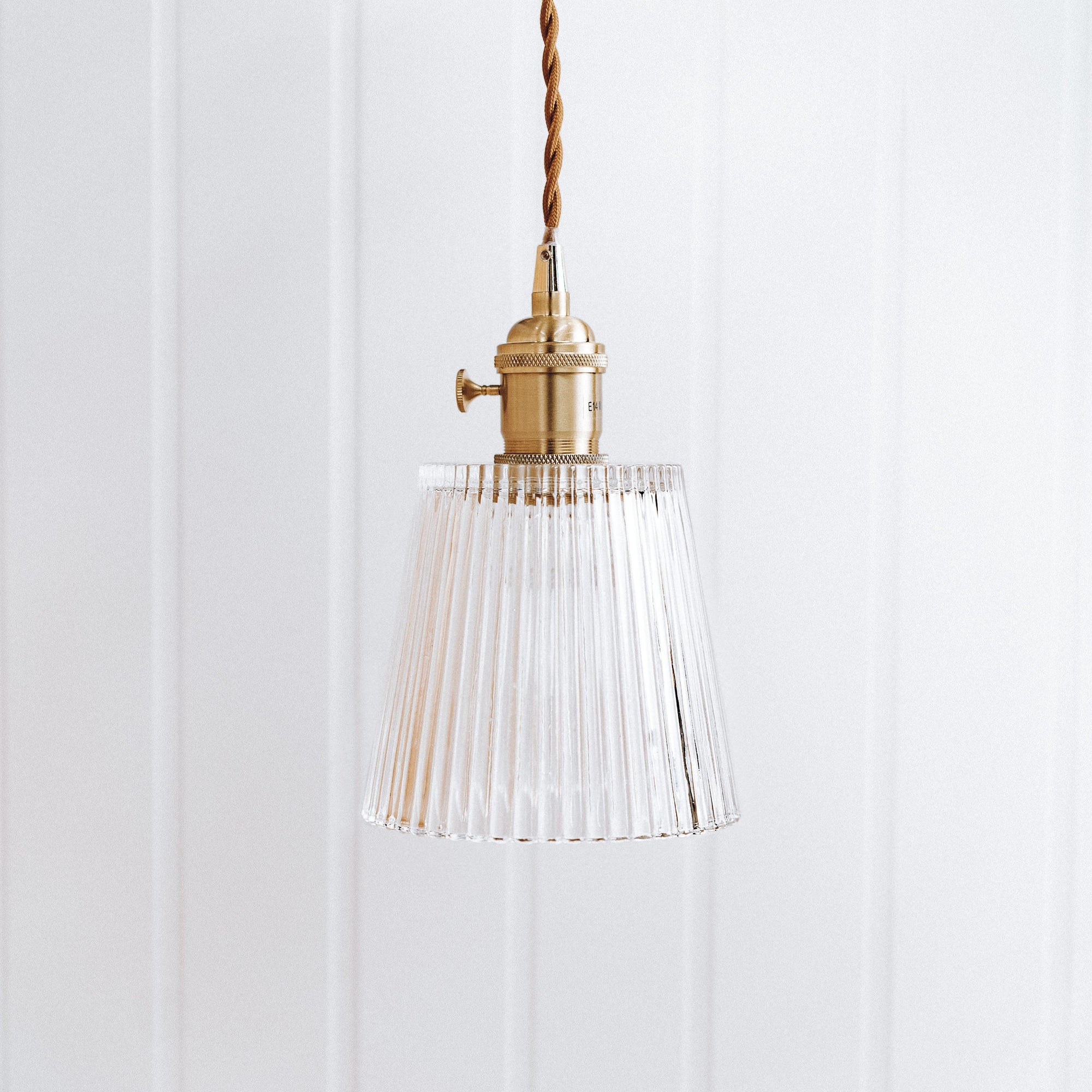 Carrie Vintage Glass Pendant Light with Adjustable Twisted Cord