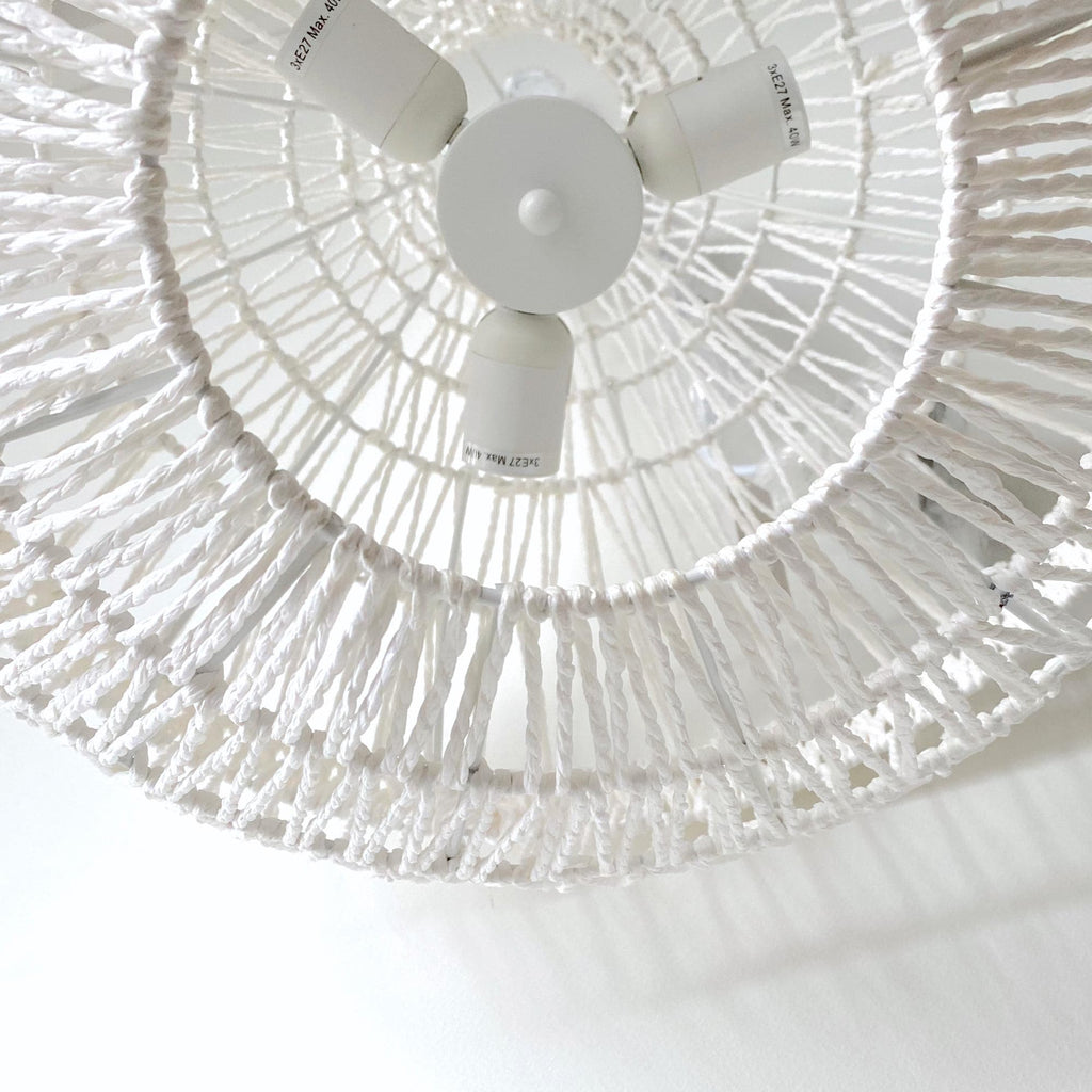 Como Empire Boho Rope Pendant Chandelier - White