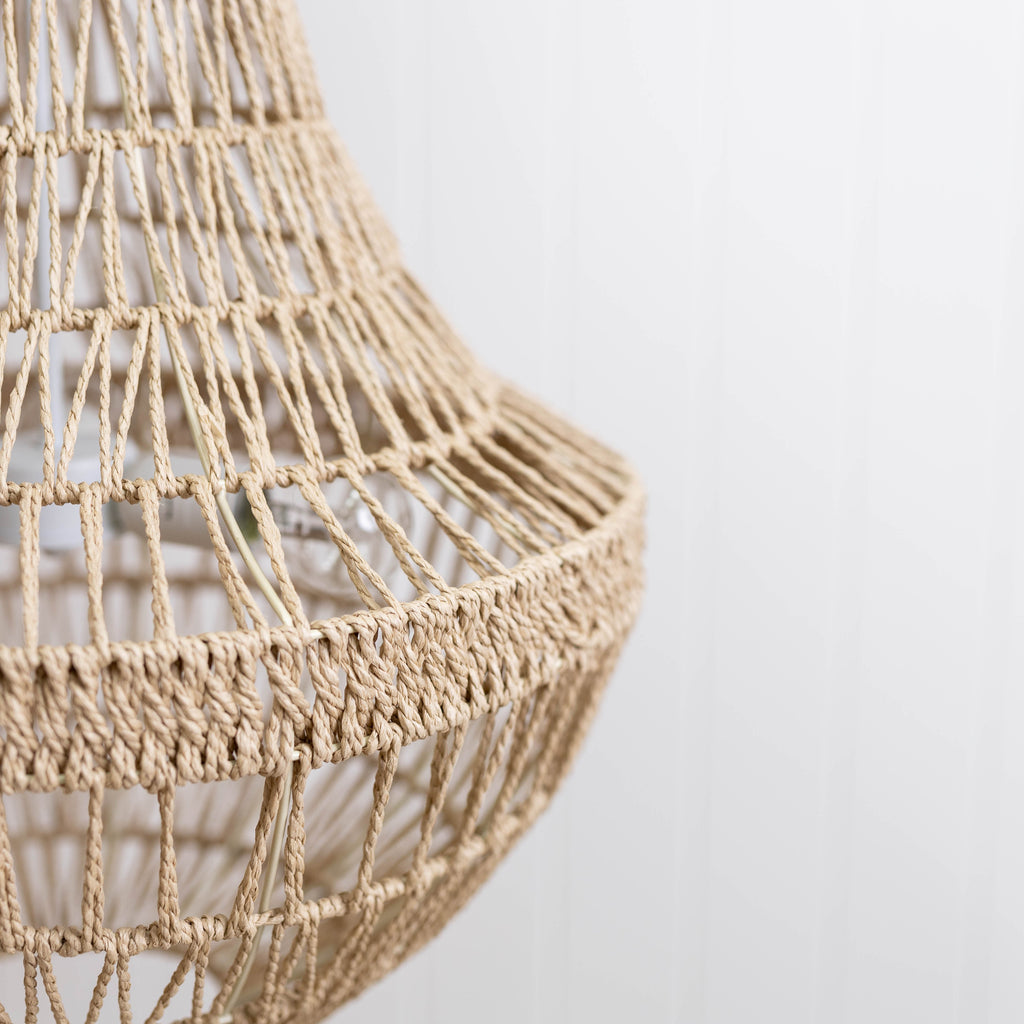 Como Empire Boho Rope Pendant Chandelier - Natural