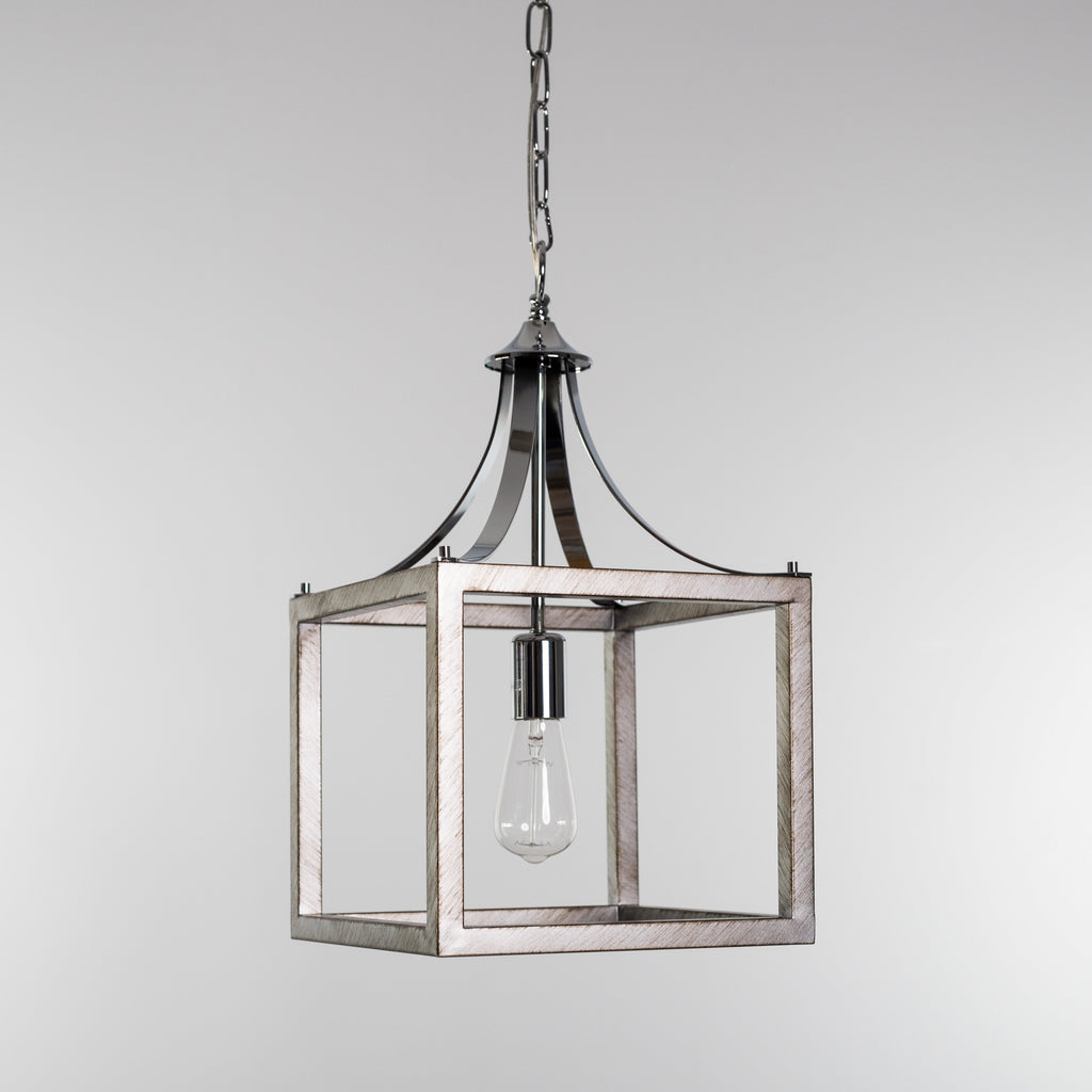 Langham Hampton Style Chrome Lantern Pendant Light