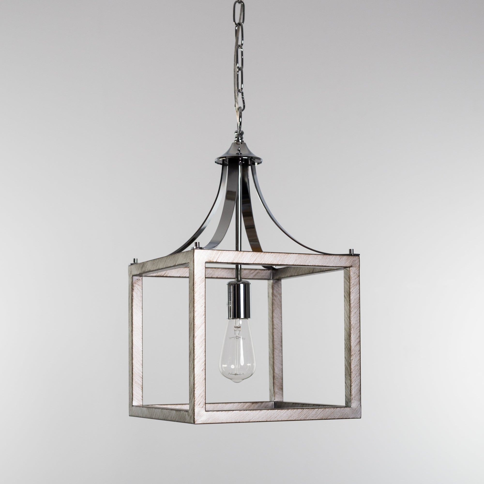 Langham Hampton Style Chrome Lantern Pendant Light