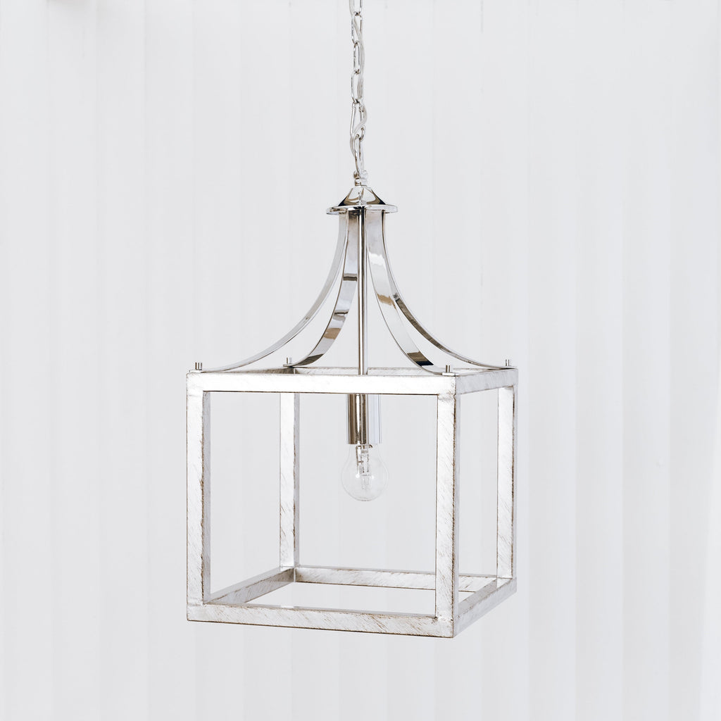 Langham Hampton Style Chrome Lantern Pendant Light