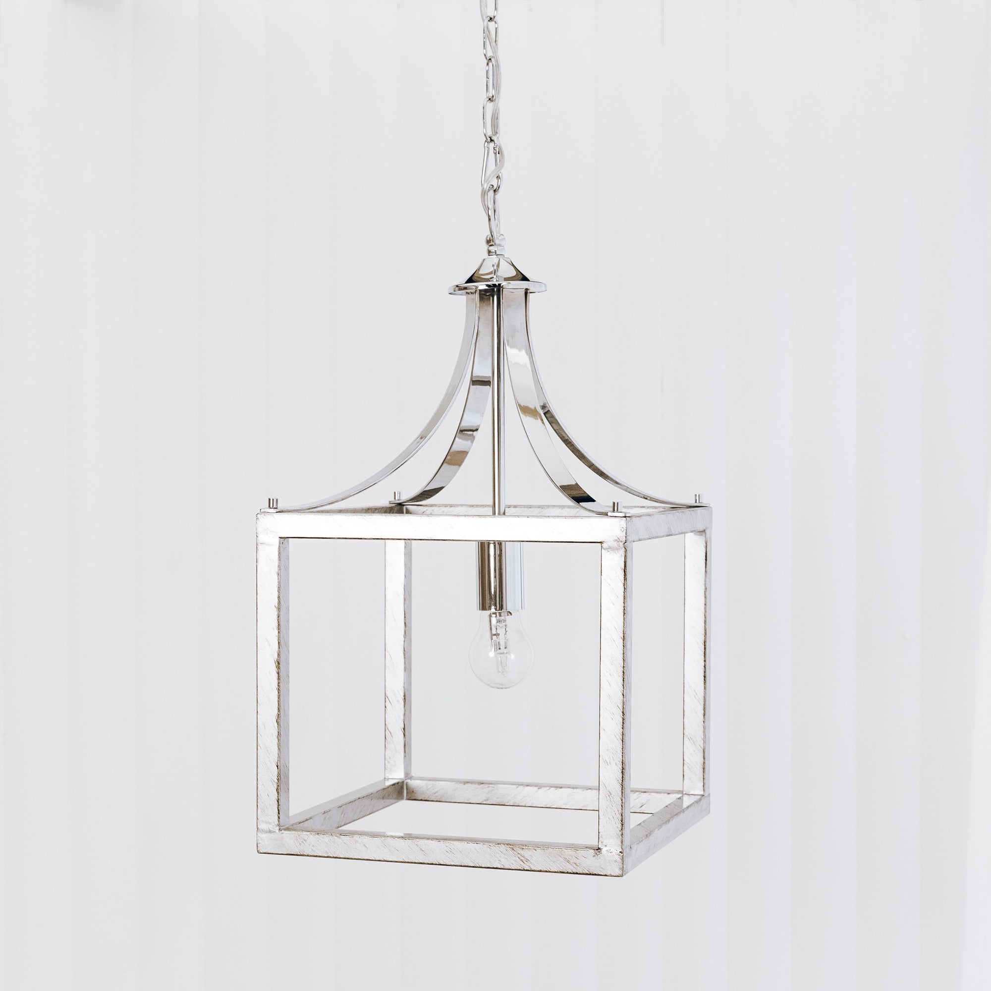 Langham Hampton Style Chrome Lantern Pendant Light