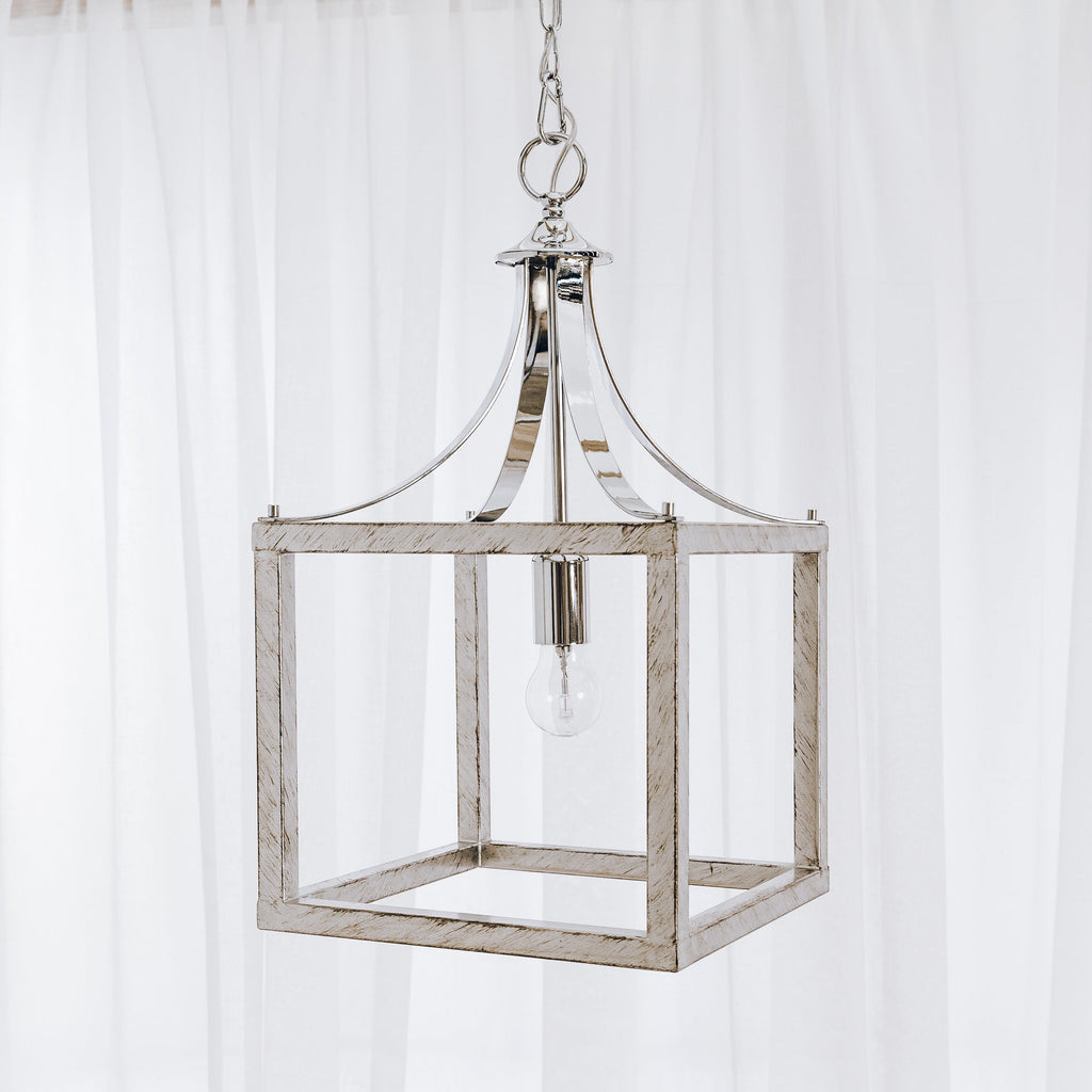 Langham Hampton Style Chrome Lantern Pendant Light