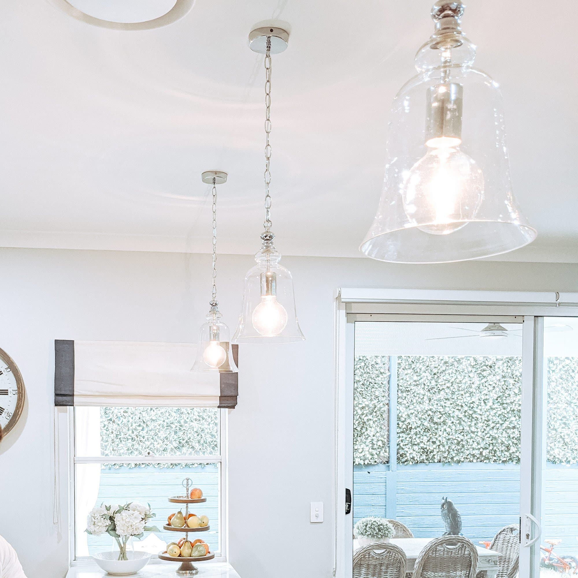 Gracie Glass Bell Pendant Light - Timeless Chrome Elegance