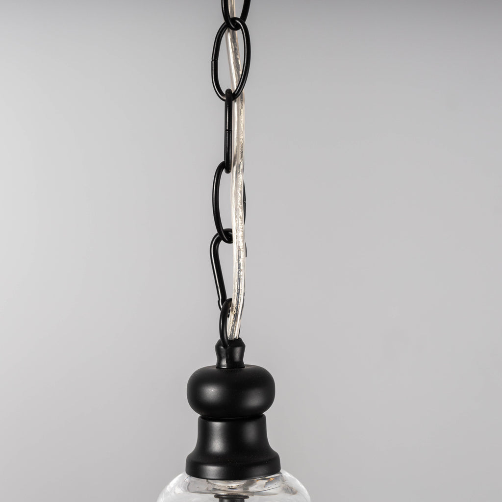 Gracie Glass Bell Pendant Light - Elegant Black Design
