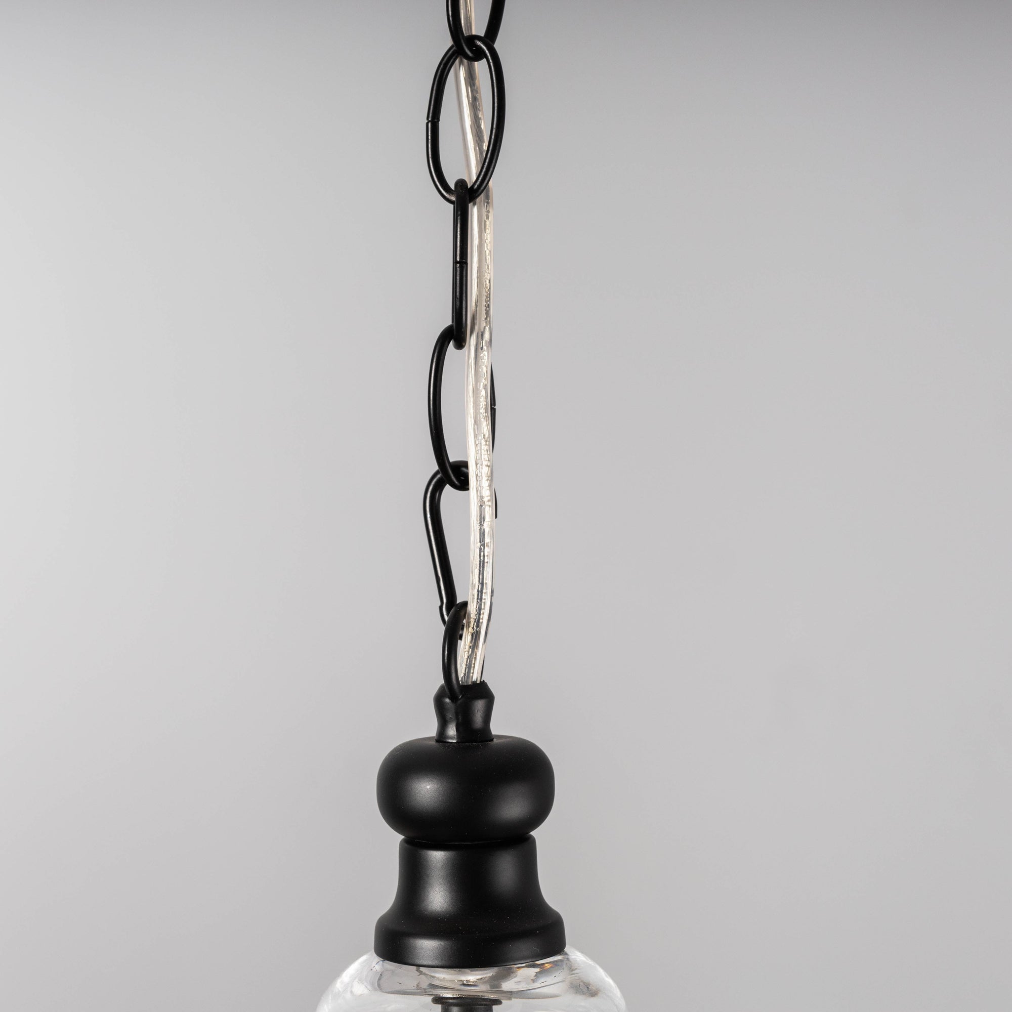 Gracie Glass Bell Pendant Light - Elegant Black Design