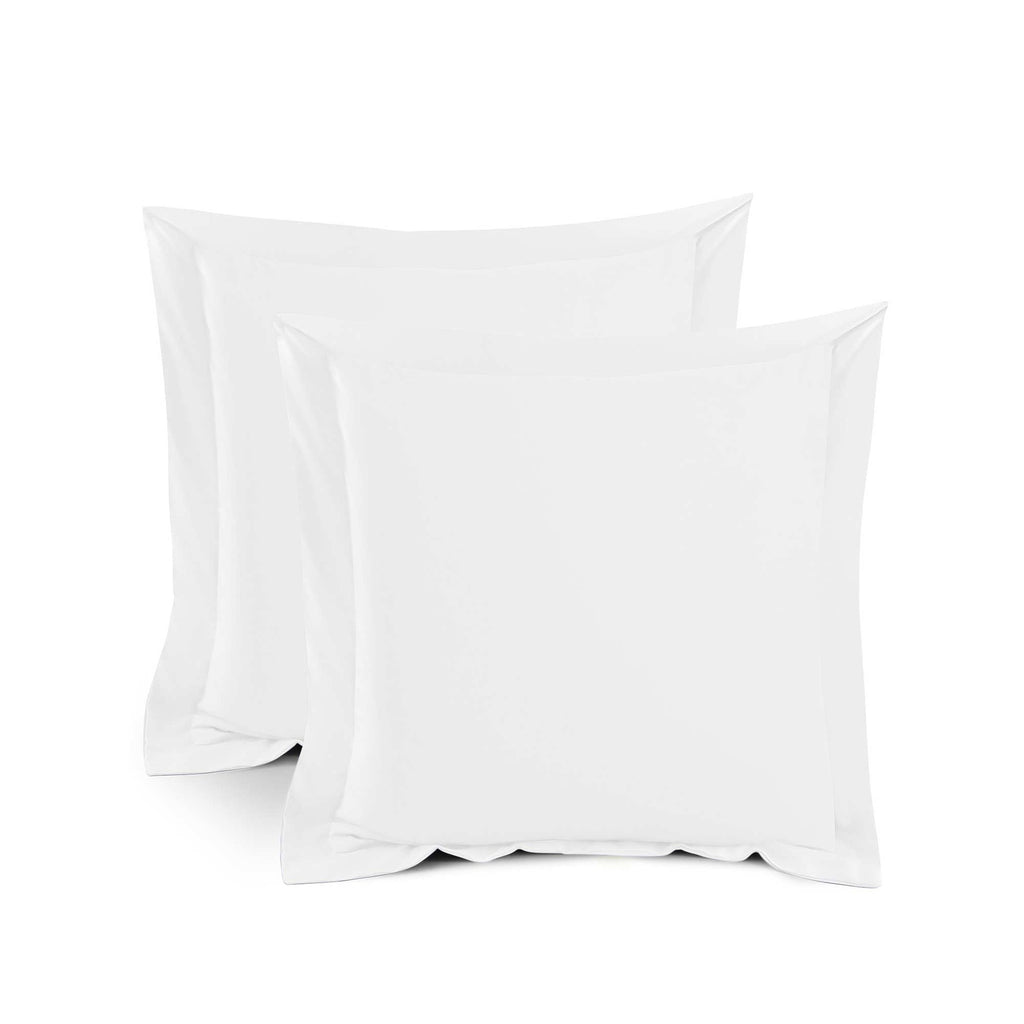 Luxurious Bamboo European Pillowcase Set - Silky Soft White