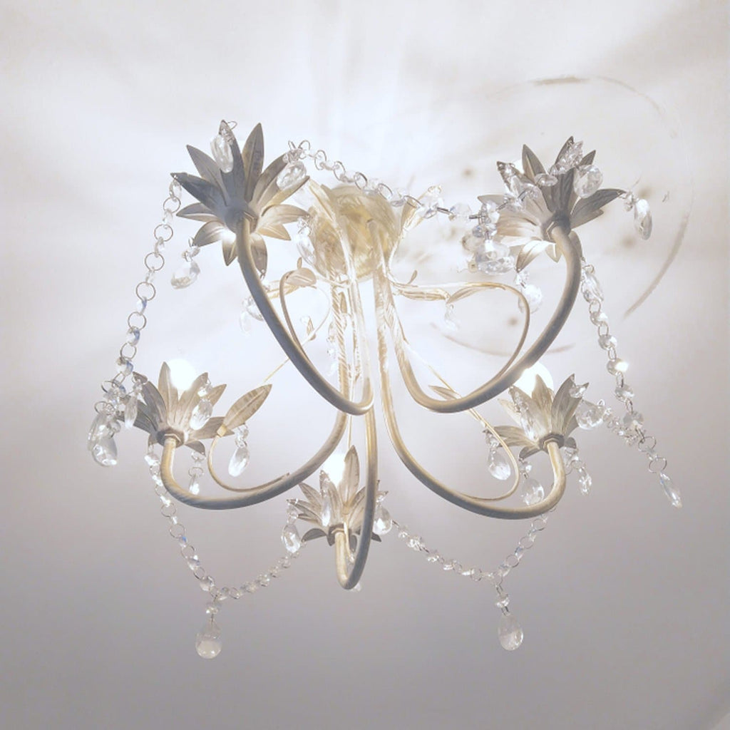 Harmony Leaf Chandelier 5 Light - White