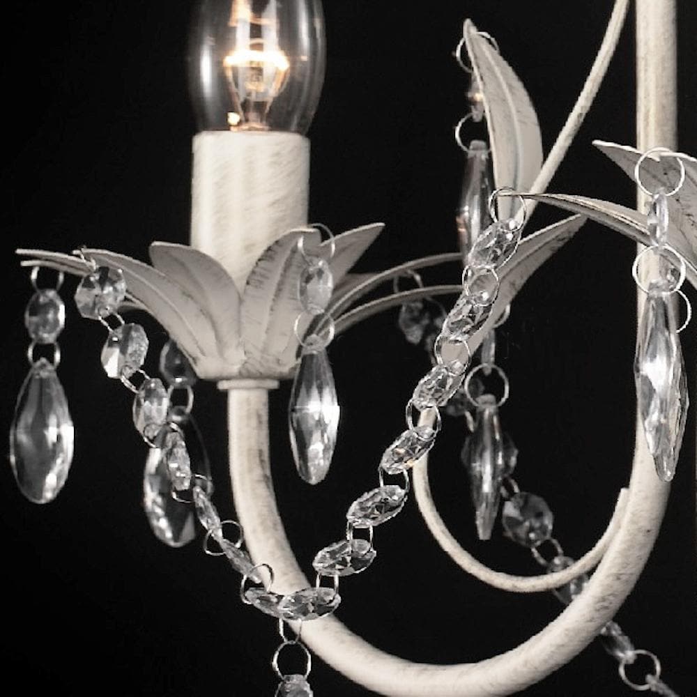 Harmony Leaf Chandelier 5 Light - White