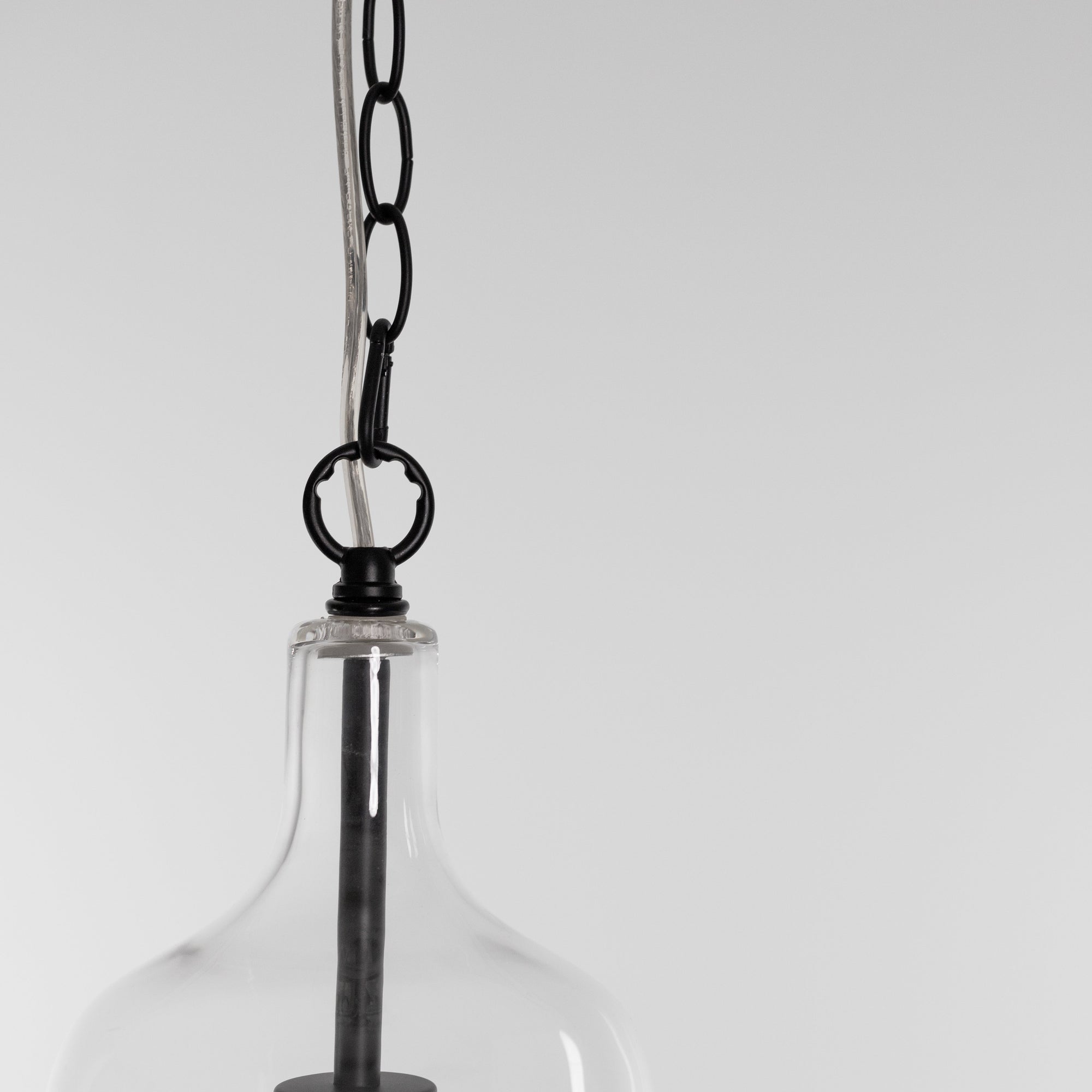 Kendal Black Glass Pendant Light - Vintage Industrial Charm