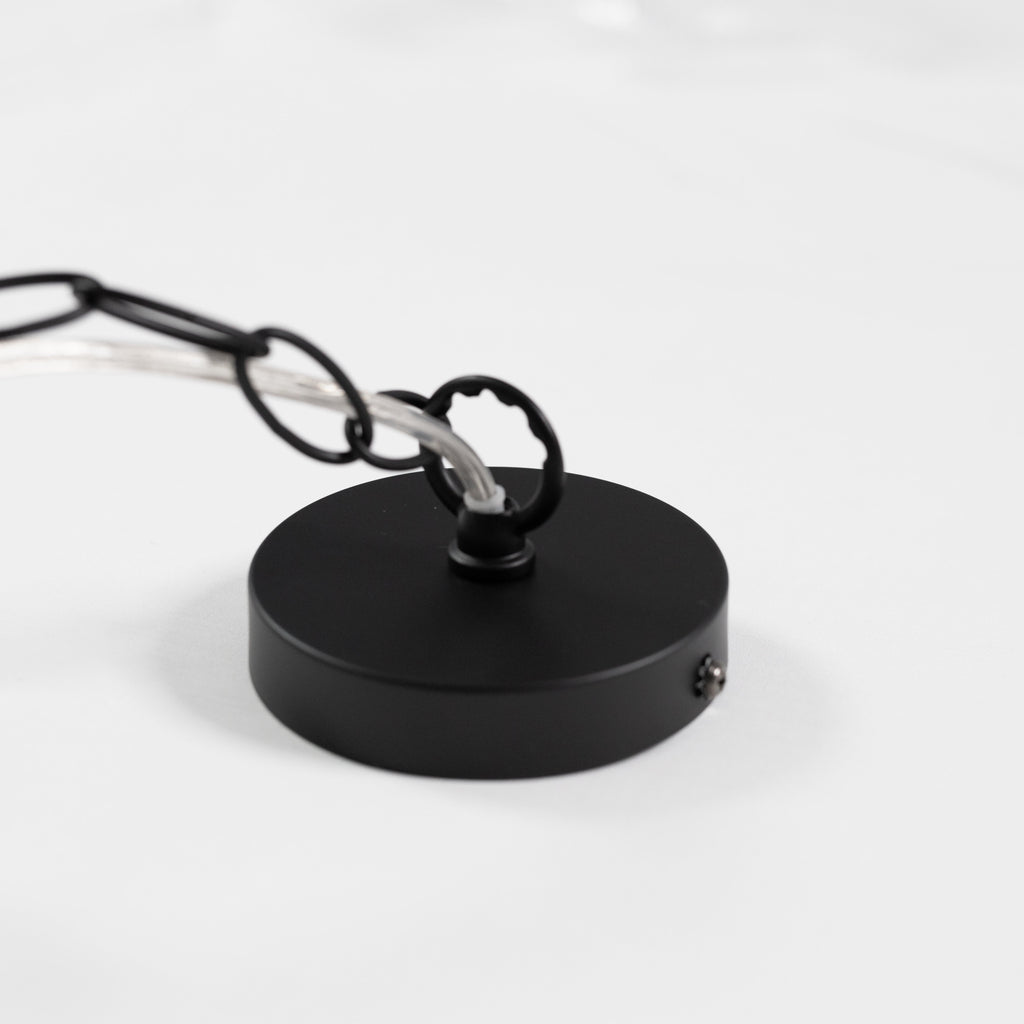 Kendal Black Glass Pendant Light - Vintage Industrial Charm