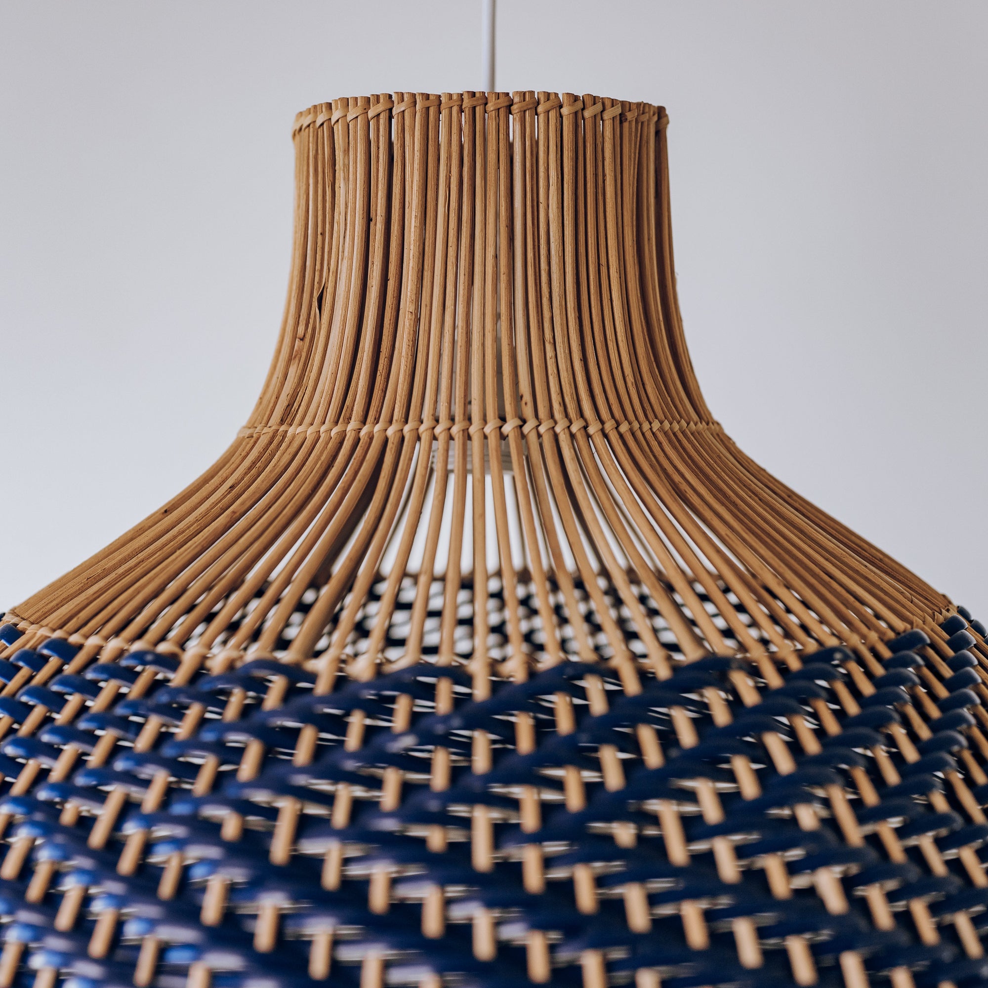 Bondi Rattan Pendant Light - Unique Blue & White Design
