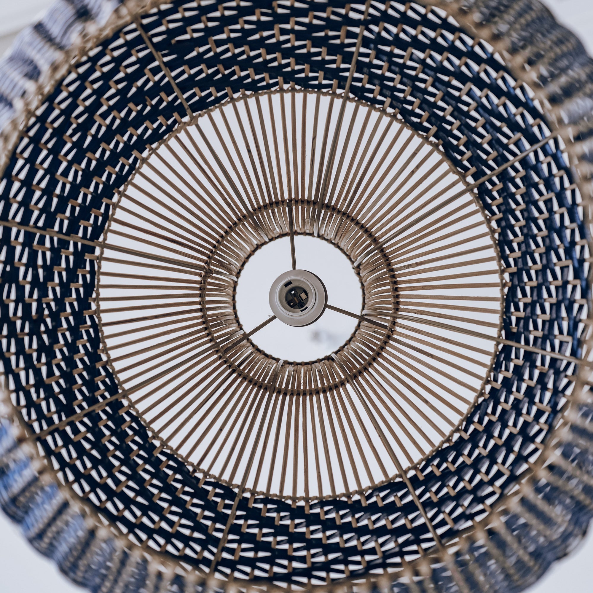 Bondi Rattan Pendant Light - Unique Blue & White Design