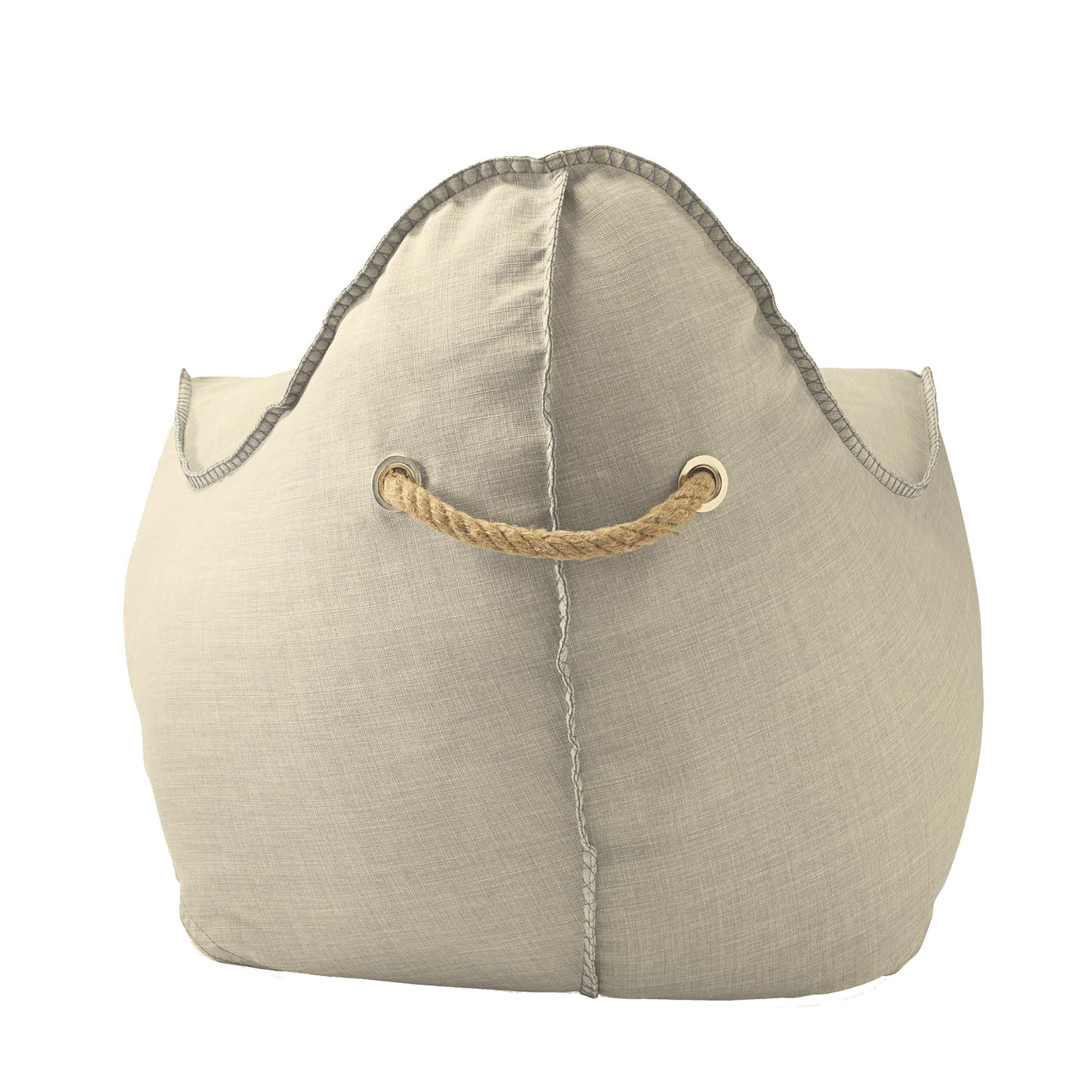 Knox Natural Bean Bag & Ottoman Set for Ultimate Relaxation