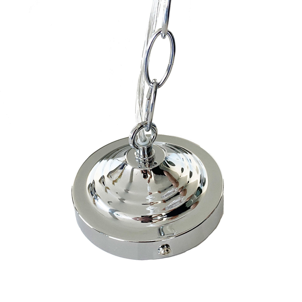Elegant Valentine Pendant Light - Handblown Glass & Chrome Finish